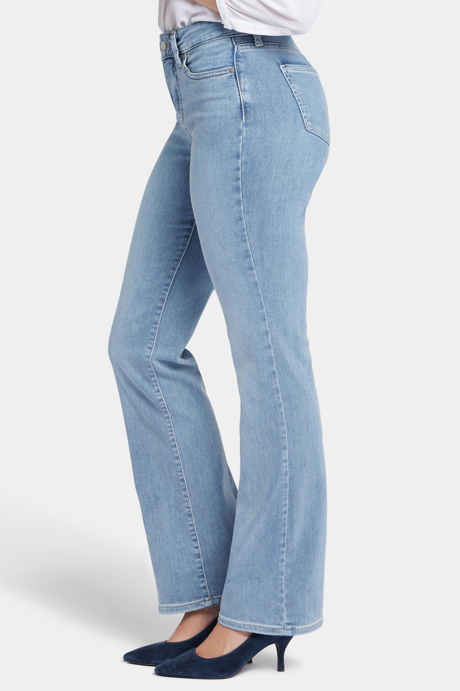 Blake Slim Flared Jeans for Petite Women - Stretch Denim Skinny Bootcut Pants for Casual Wear & Night Out