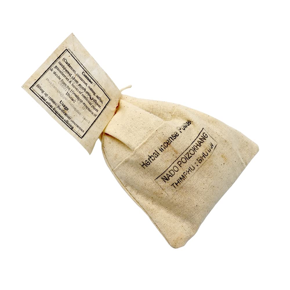 Nado Poizokhang - Authentic Bhutanese Herbal Incense Powder | Handcrafted Natural Aromatherapy for Meditation & Relaxation | Perfect for Yoga, Spiritual Practices & Home Fragrance
