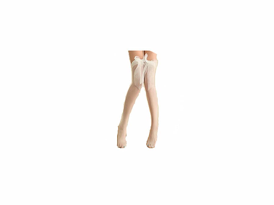 Sexy Lace Thigh High Stockings for Women with Bow - Long Stockings for Halloween, Cosplay, Costume Parties & Night Out Outfits