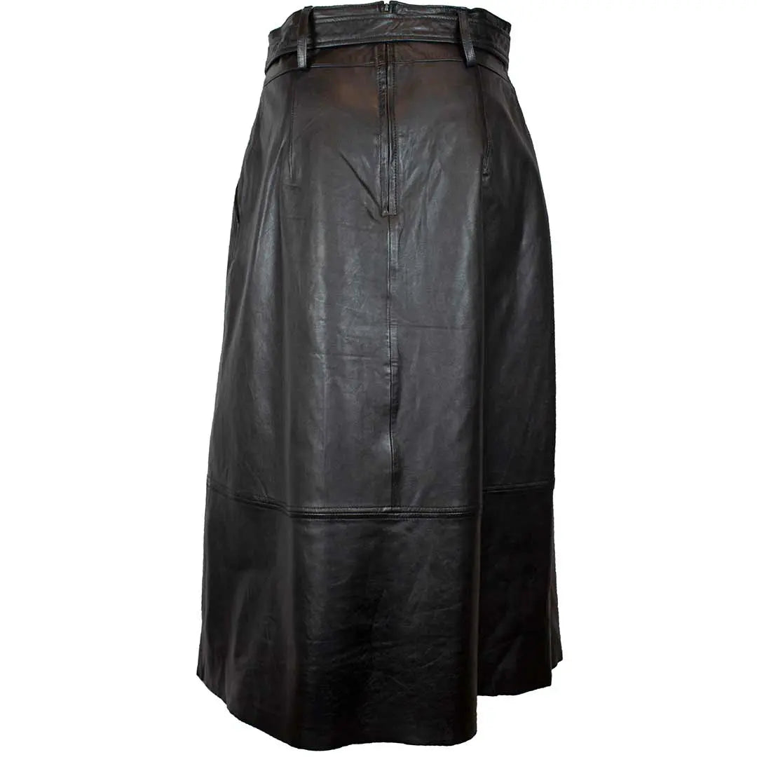 BOL Women's Brit Leather Flair Skirt - Stylish A-Line Mini Skirt for Women | Perfect for Parties, Date Nights & Office Wear