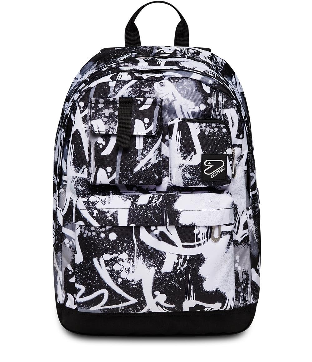 Seven XXL School Backpack - Double Compartment with Wireless Earphones & Laptop Pocket for Students