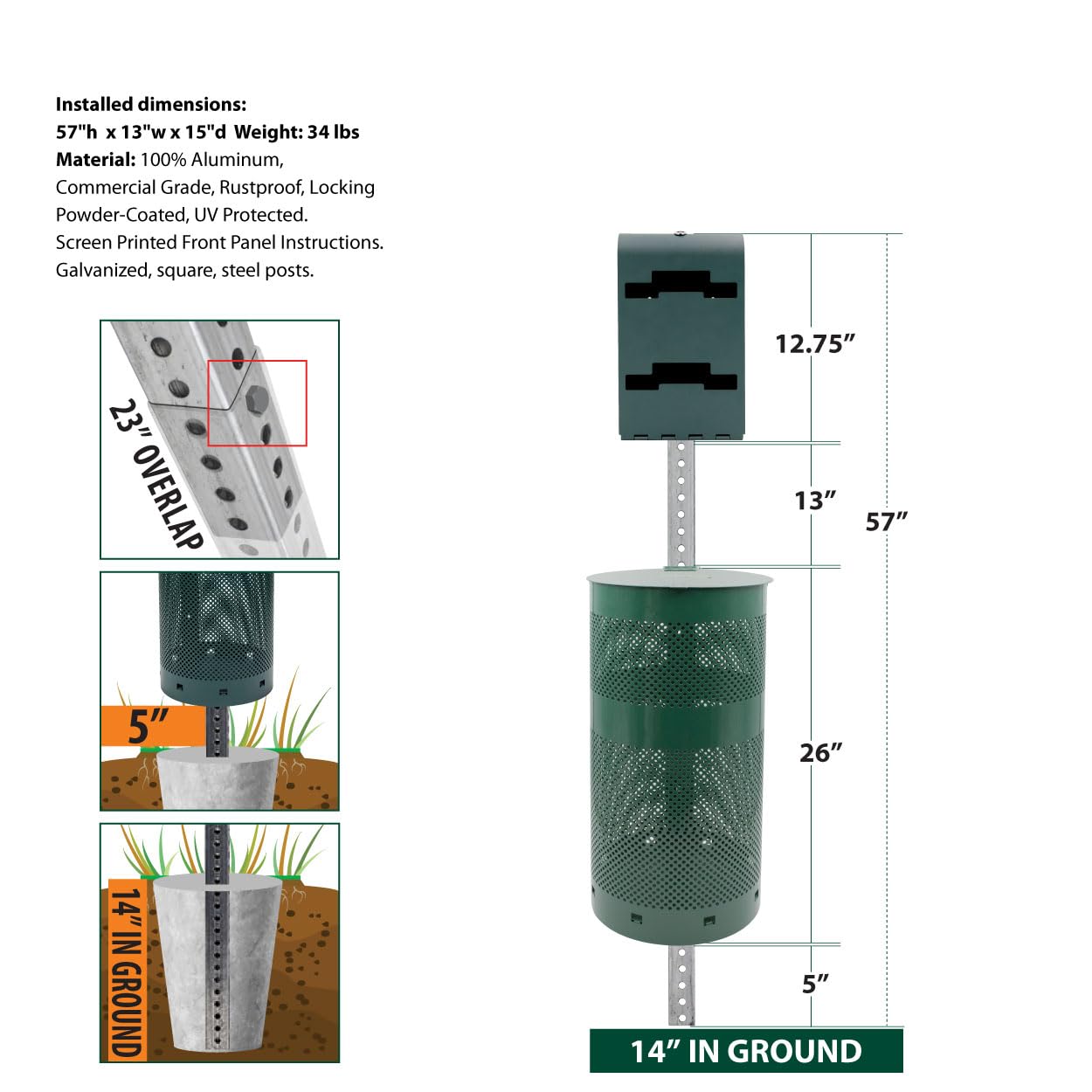 Low Profile Dog Waste Station with Tie-Handle Roll System - Includes 400 Free Waste Bags & 25 Can Liners - 500,000+ Sold in USA (Gloss Green) - Perfect for Parks, Apartments & Backyards
