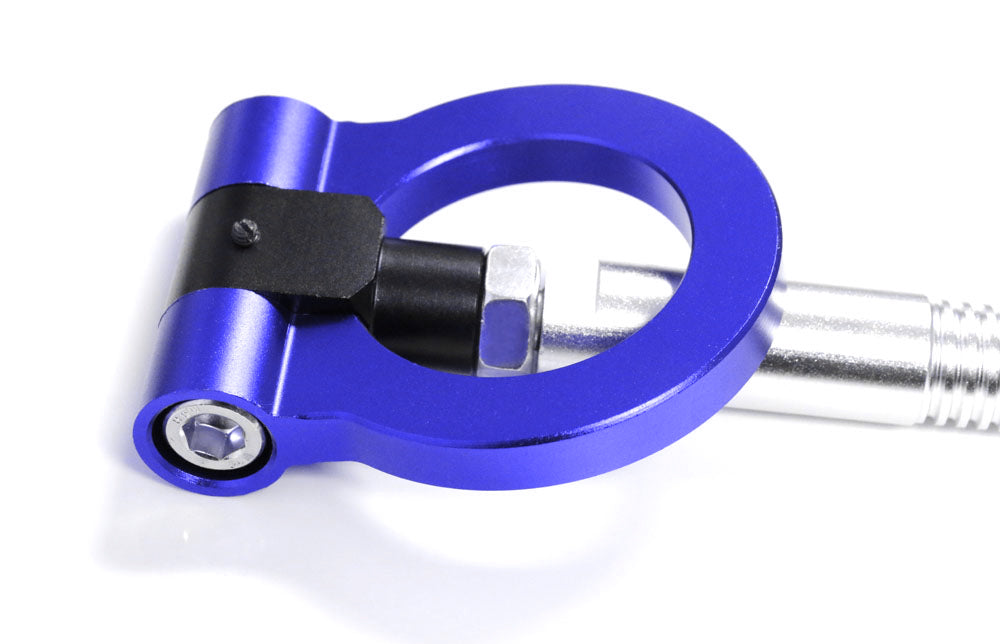 Blue Track Racing Style Front Bumper Tow Hook Kit for 2011-2018 Hyundai Veloster - High Performance Car Accessory for Racing & Off-Road Adventures