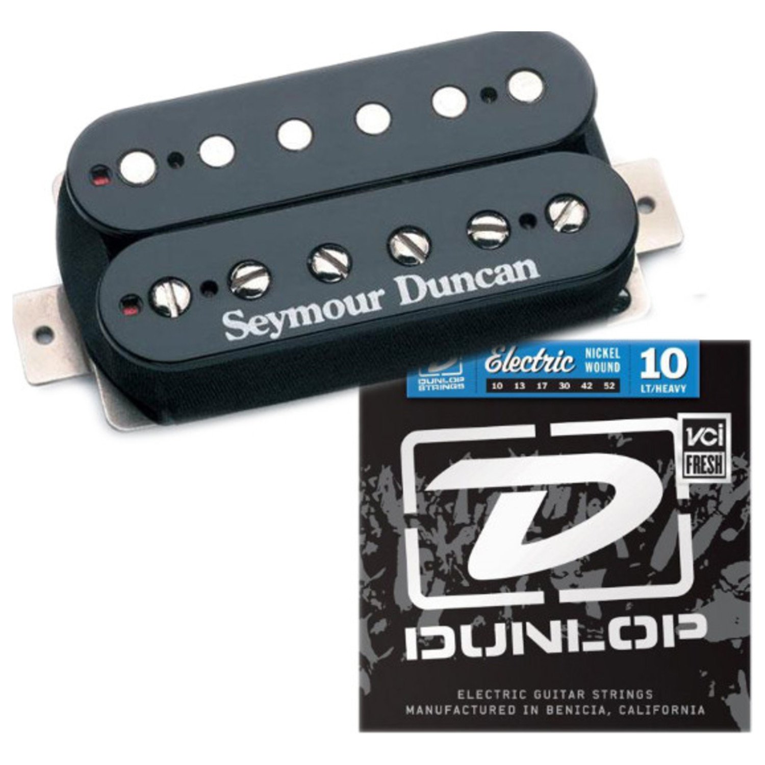 Seymour Duncan SH-4 JB Humbucker Pickup for Electric Guitar with 6-String Set - Black | Perfect for Rock, Metal & Blues Performances