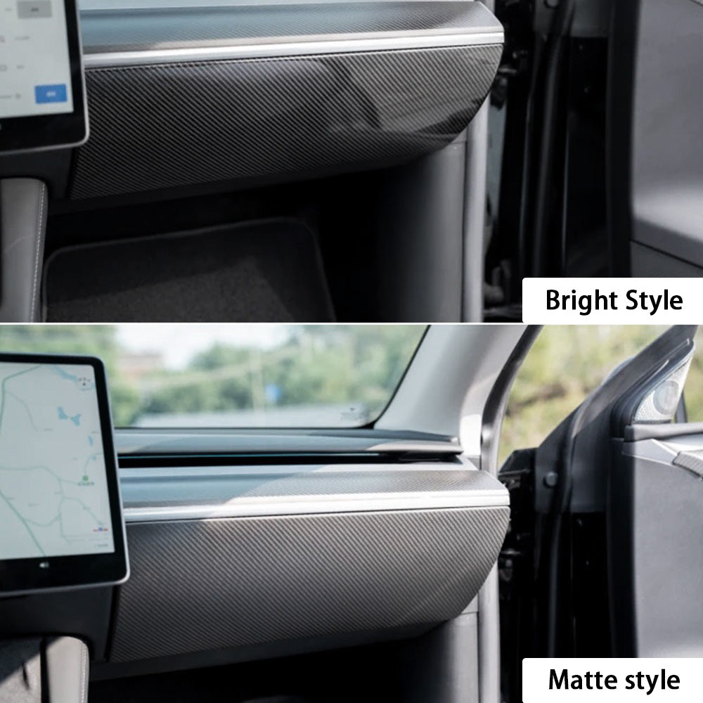 Premium Real Carbon Fiber Glove Box Cover for Tesla Model 3 & Model Y - Luxury Interior Upgrade Accessory for Enhanced Cabin Style & Protection (Fits 2017-2023 Models) | Perfect for Car Enthusiasts & Customization Lovers