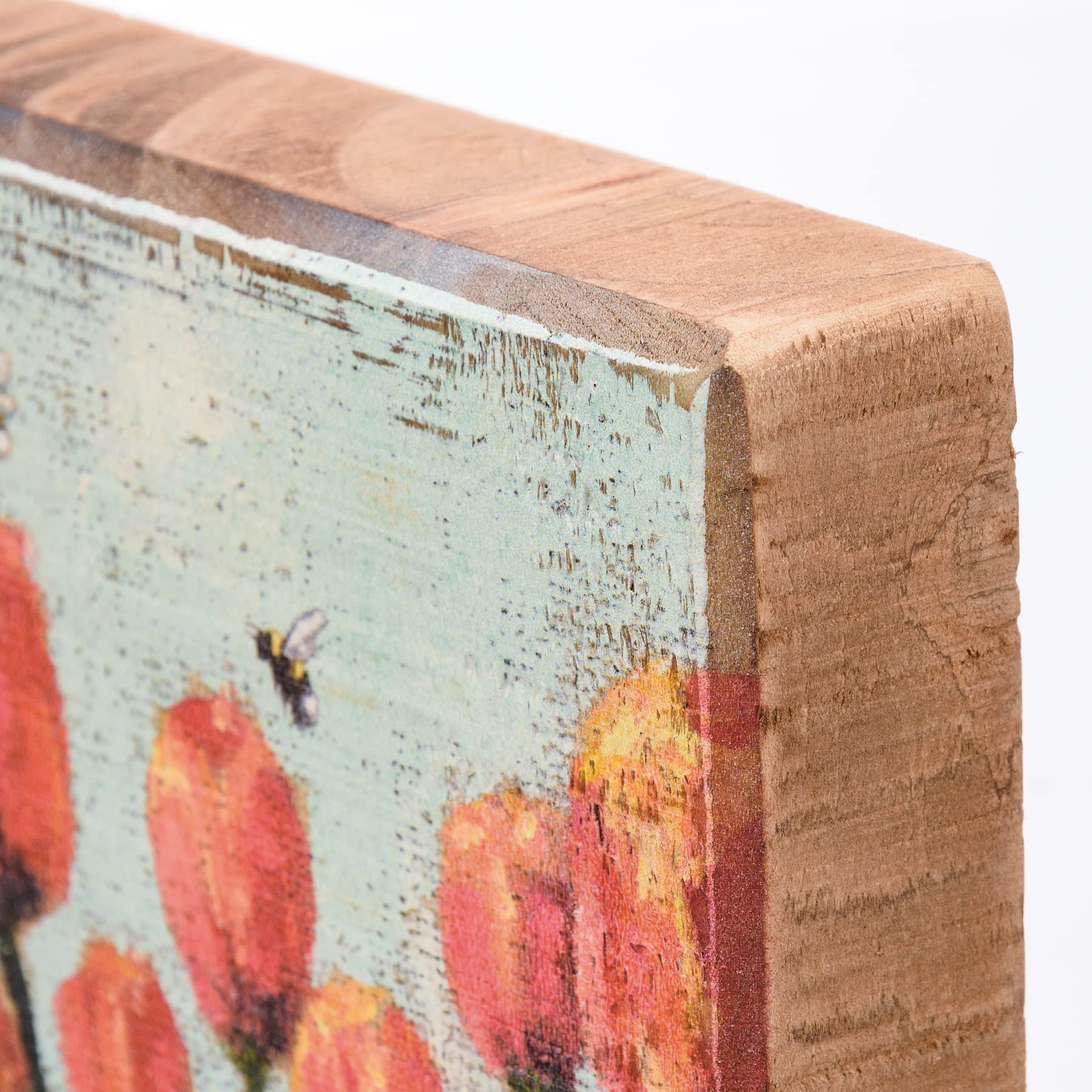Primitives by Kathy Red Tulips Wall Decor - Rustic Farmhouse Wooden Sign for Kitchen, Living Room & Entryway