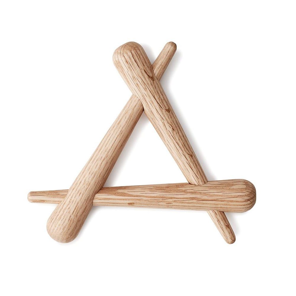 Premium Oak Wood Trivet - Heat Resistant & Durable for Hot Pots & Pans - Natural Scandinavian Kitchen Decor for Dining Table & Countertop Protection