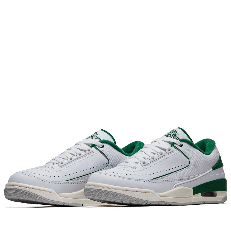 Original Jordan 2/3 Retro Sneakers in White & Pine Green - Men's Basketball Shoes for Streetwear & Casual Wear