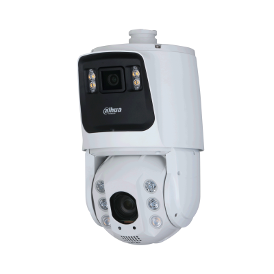 4MP Dual Lens PTZ Security Camera with 24x Optical Zoom, Wall Mount & Power Supply Included - Ideal for Home Surveillance & Outdoor Monitoring