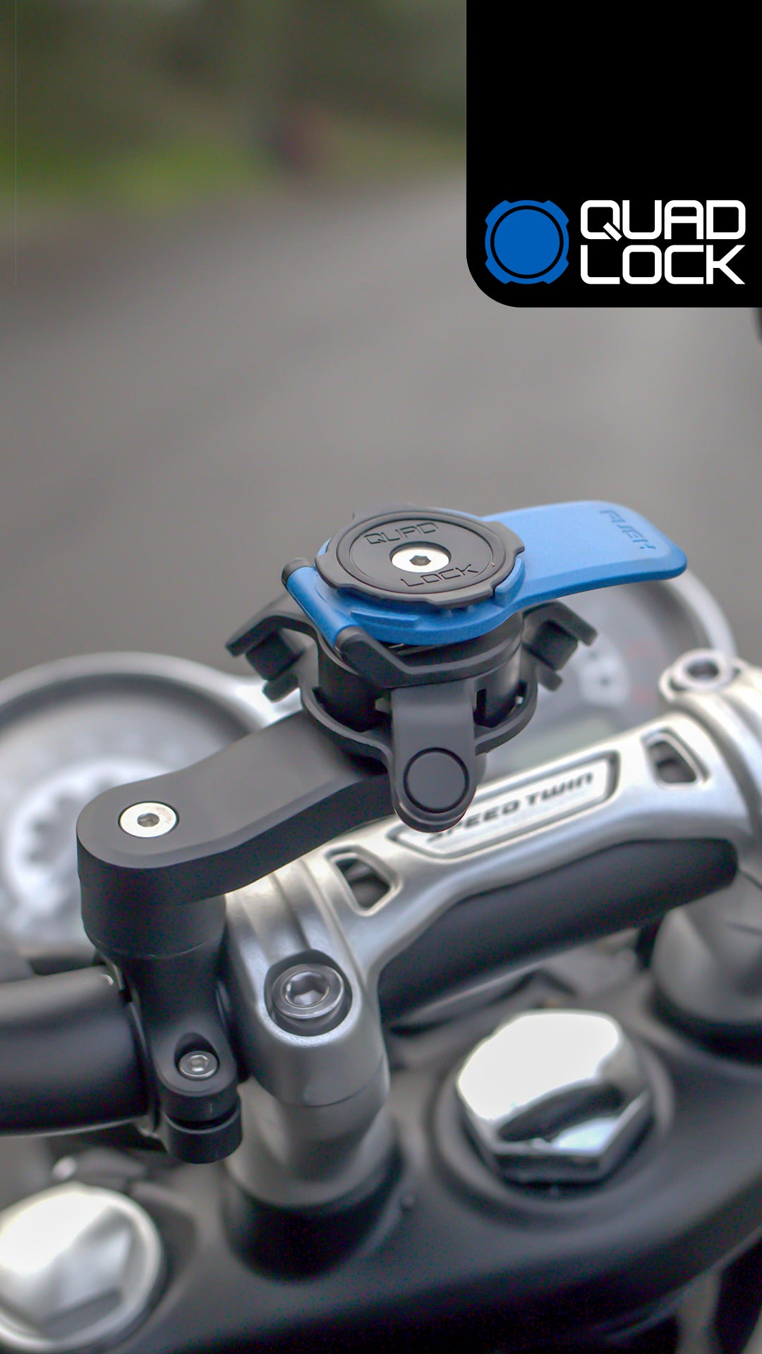 Quad Lock 360° Phone Mount Vibration Dampener - Universal Motorcycle & Bike Phone Holder for Smooth Riding Experience