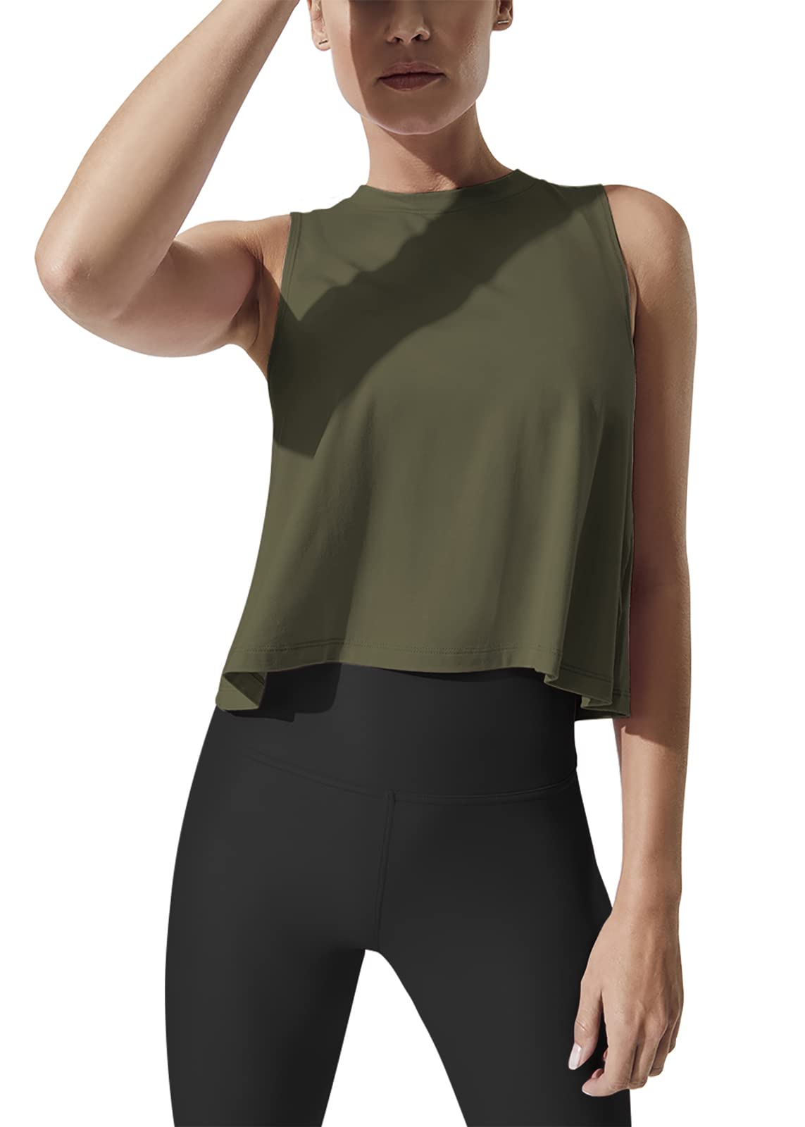Stylish Mippo Crop Tops for Women - Breathable Workout Shirts & Flowy Cropped Tank Tops - Perfect for Yoga, Gym & Summer Outdoor Activities