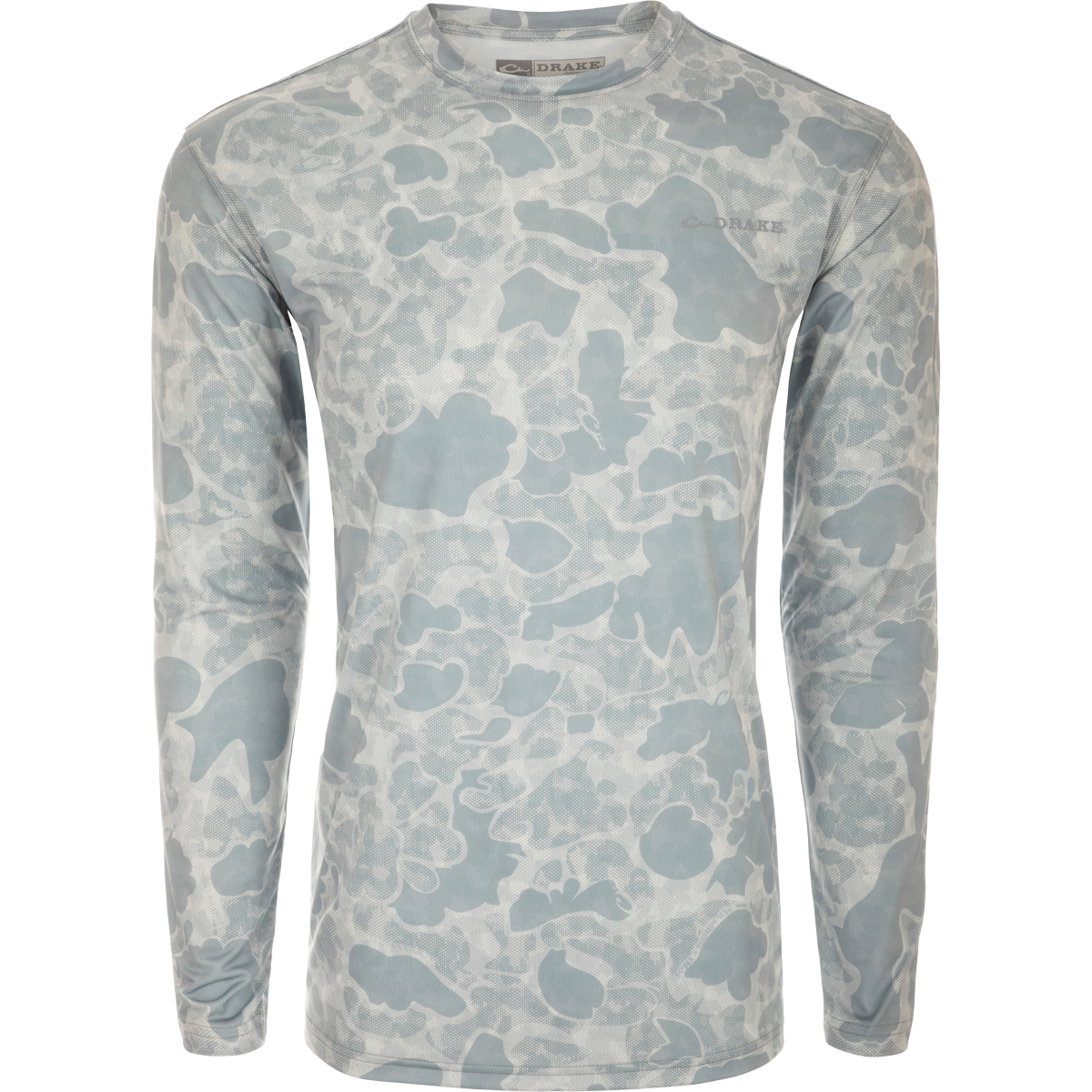 Long Sleeve Performance Crew Print T-Shirt for Men - Moisture Wicking Athletic Shirt with Stylish Design - Perfect for Gym, Running & Outdoor Activities