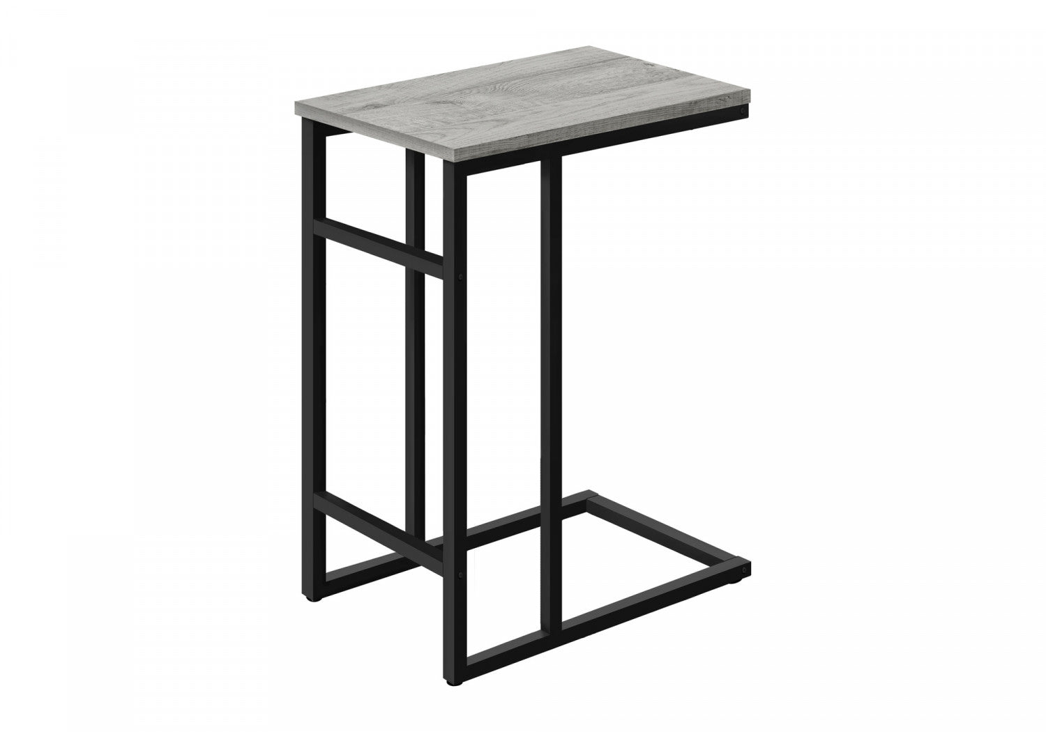 Modern Grey Calen Side Table - Small End Table for Living Room, Bedroom, or Office - Compact Nightstand with Sturdy Metal Frame