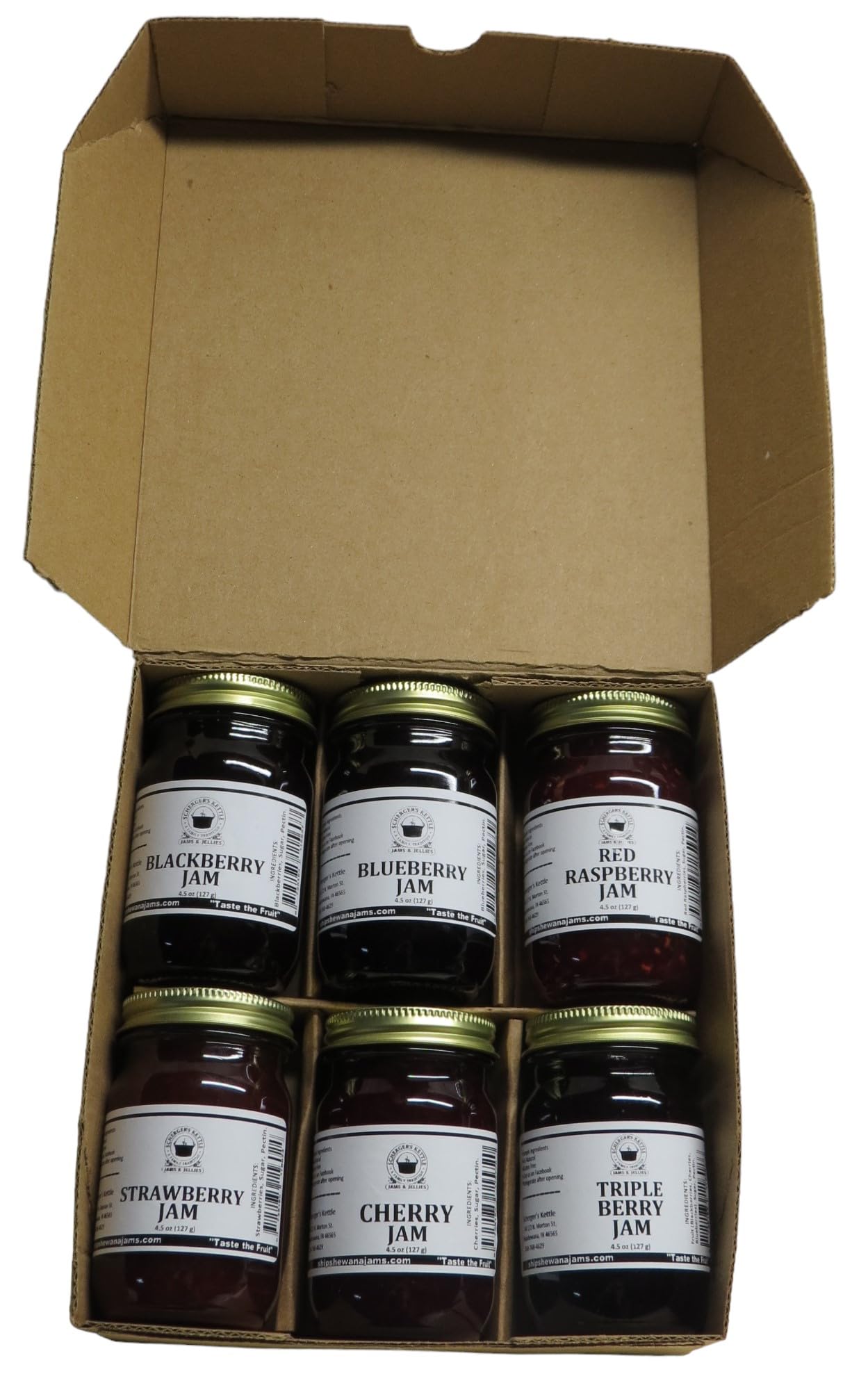 Premium Berry Favorites Gift Box - 6 Pack (4.5 oz Jars) | Gourmet Fruit Preserves Set | Perfect for Holidays, Housewarming & Corporate Gifts