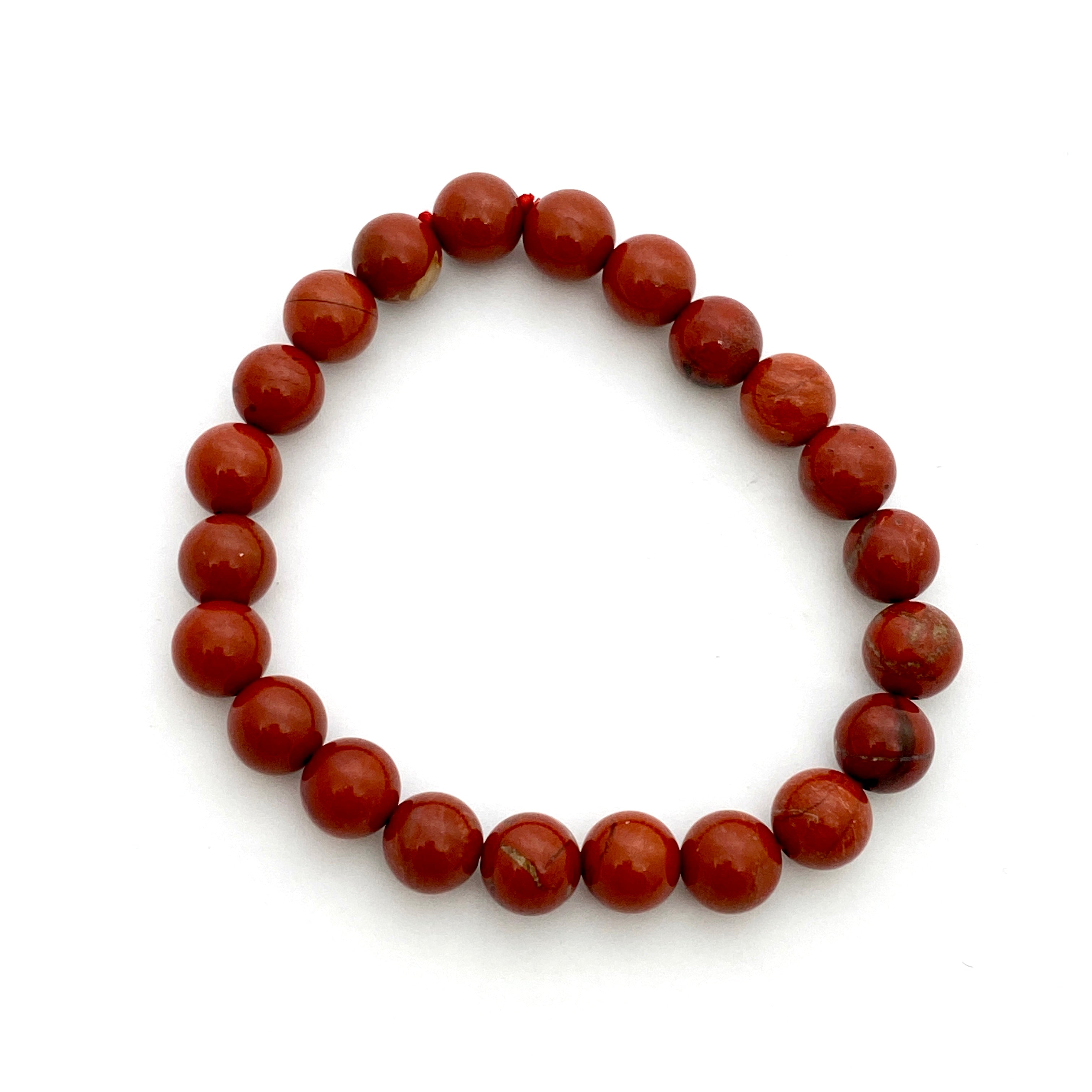 Natural Red Jasper Beaded Bracelet for Women - Healing Stone Jewelry for Stress Relief & Positive Energy - Perfect for Meditation, Yoga & Spiritual Gifts