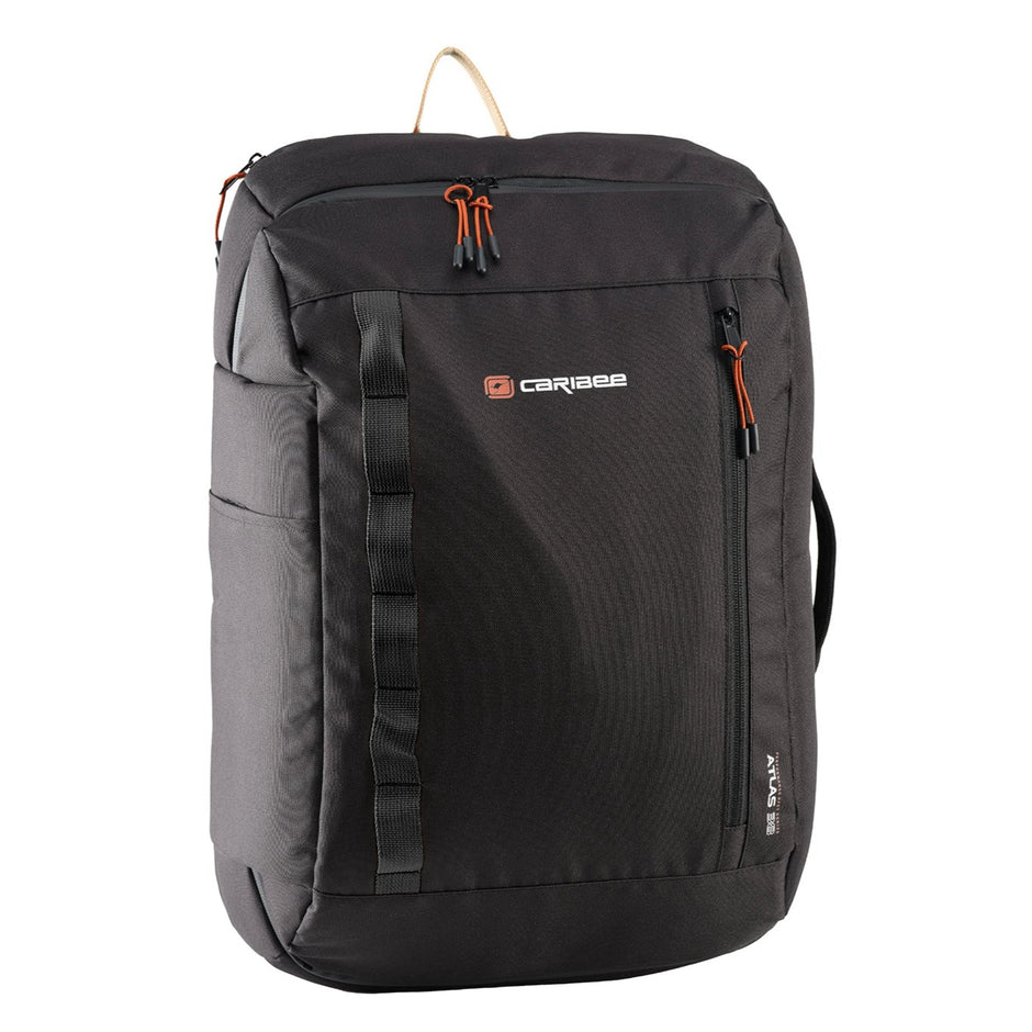Caribee Atlas RPET 38L Overnight Backpack - Lightweight Travel Backpack for Men & Women, Water-Resistant Hiking Daypack - Perfect for Camping, Commuting & Outdoor Adventures (Black)