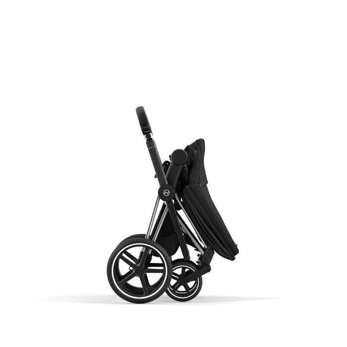 Cybex Priam 4 Complete Stroller - Chrome/Black Luxury Baby Stroller with All-Wheel Suspension | Perfect for Urban Walking, Travel & Everyday Use