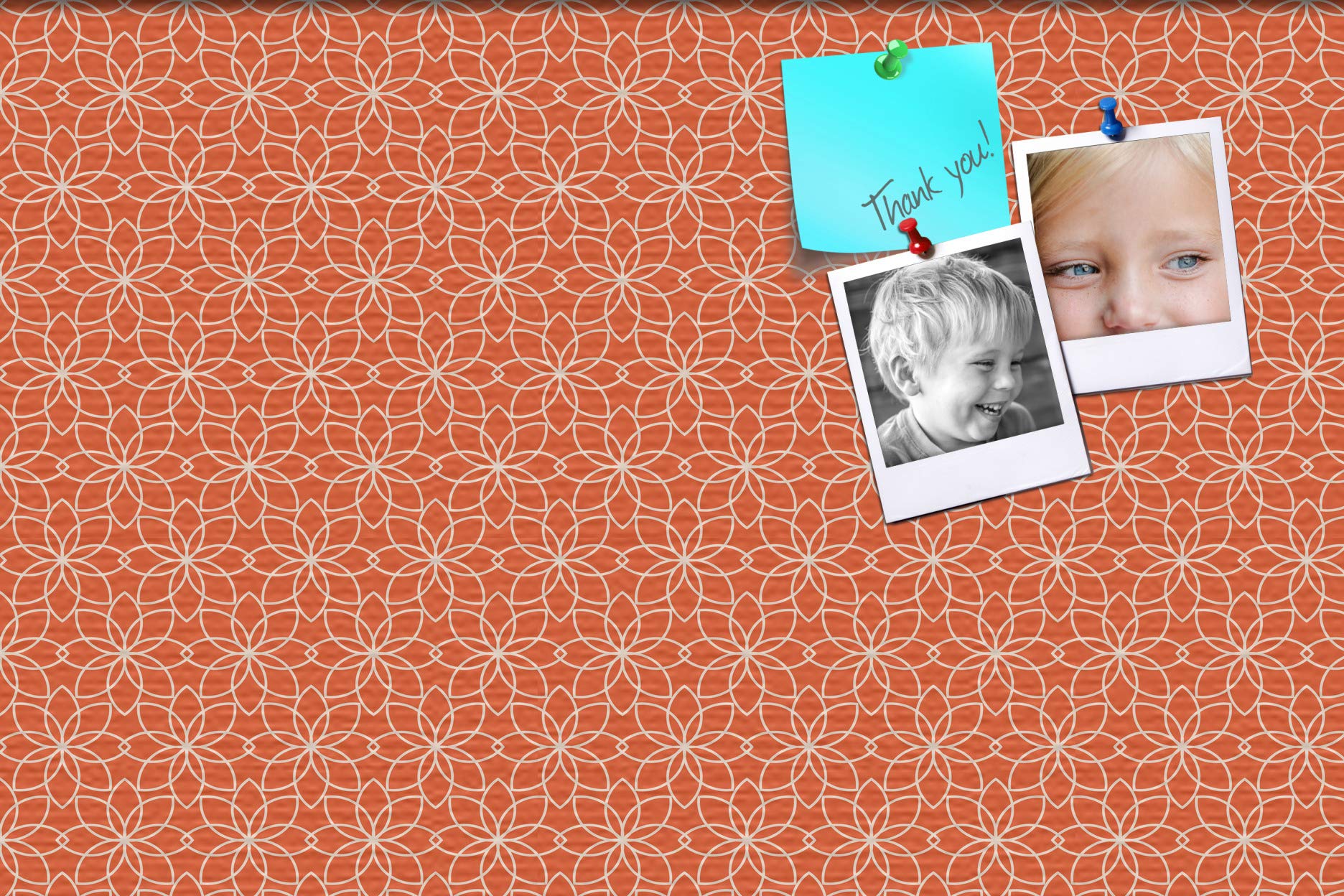 ArtToFrames 36x24 Inch (2x3 ft) Custom Cork Bulletin Board - Floral Design Dark Orange Pin Board with Fabric Canvas Finish & Satin White Frame (PinPix-547-36x24_FRBW26074) - Perfect for Home Office, Classroom, or Creative Workspace Decor