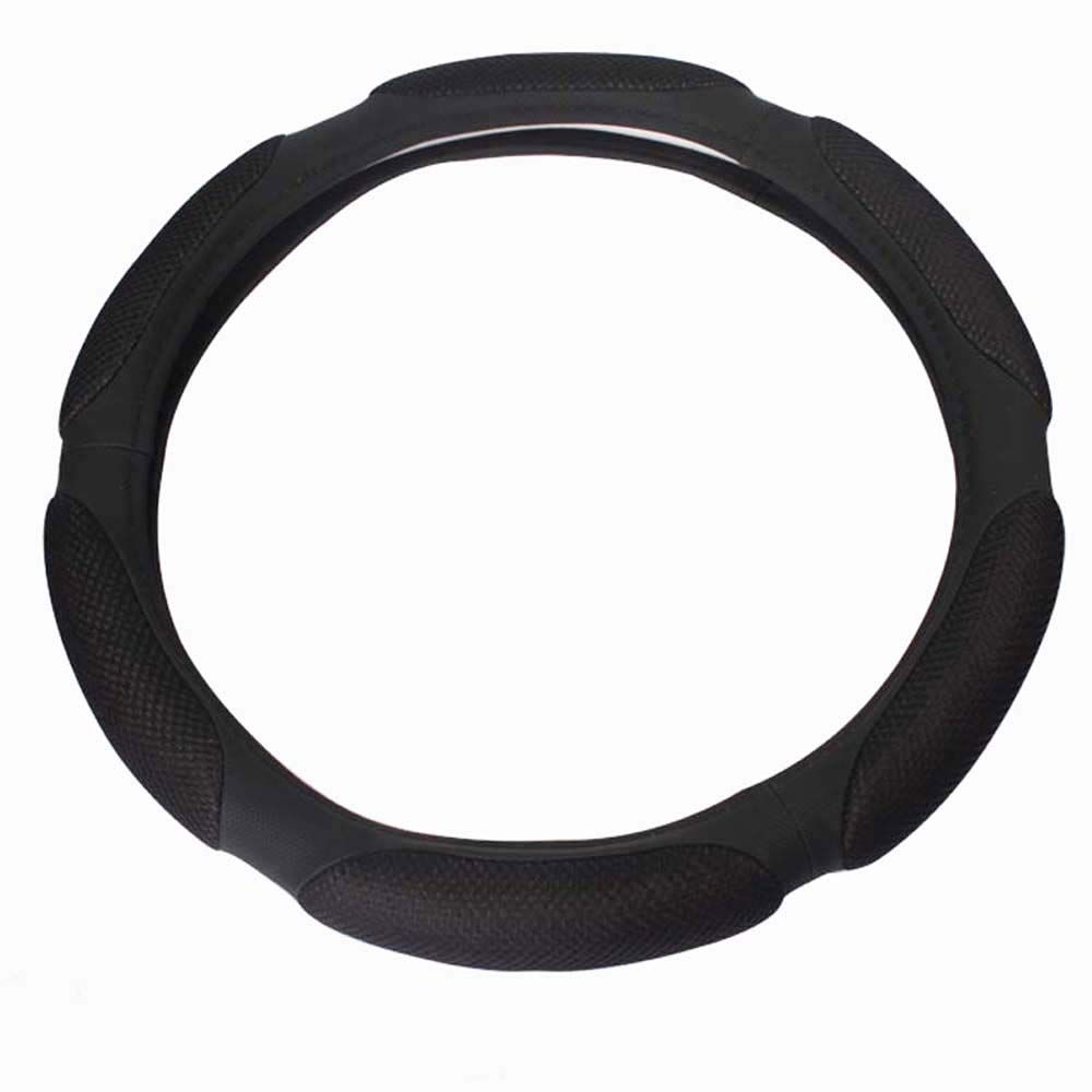 Premium Steering Wheel Cover - Odorless & Non-Slip, Keeps Hands Cool in Summer & Warm in Winter (Black) - Perfect for Cars, Trucks & SUVs in All Seasons