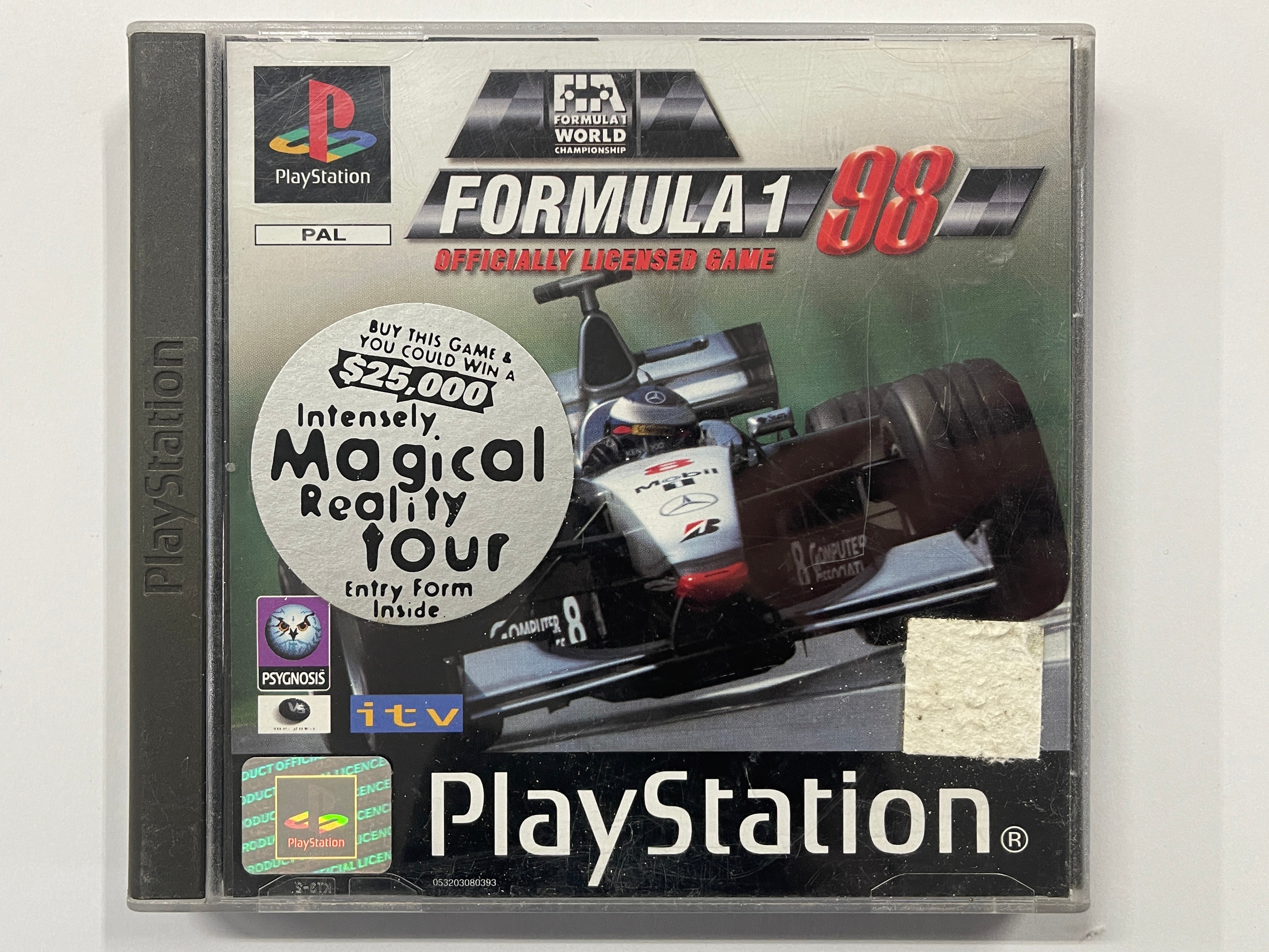Original Formula 1 98 Complete Game in Original Case - Perfect for Retro Gaming Enthusiasts and F1 Racing Fans
