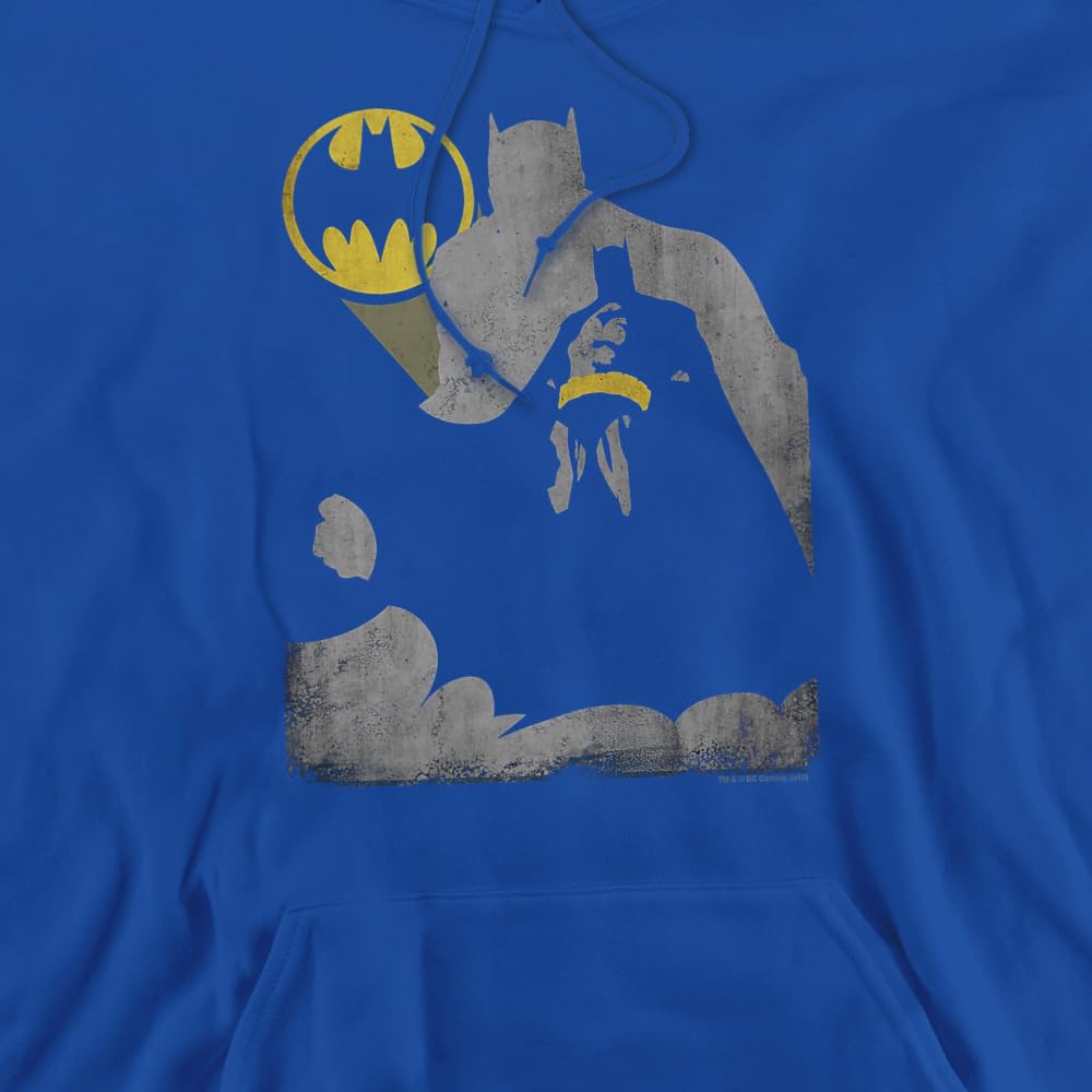 Trevco Batman Bat Knockout Unisex Adult Pullover Hoodie - Soft & Comfortable Graphic Sweatshirt for Men & Women - Perfect for Casual Wear, Cosplay & Superhero Fans