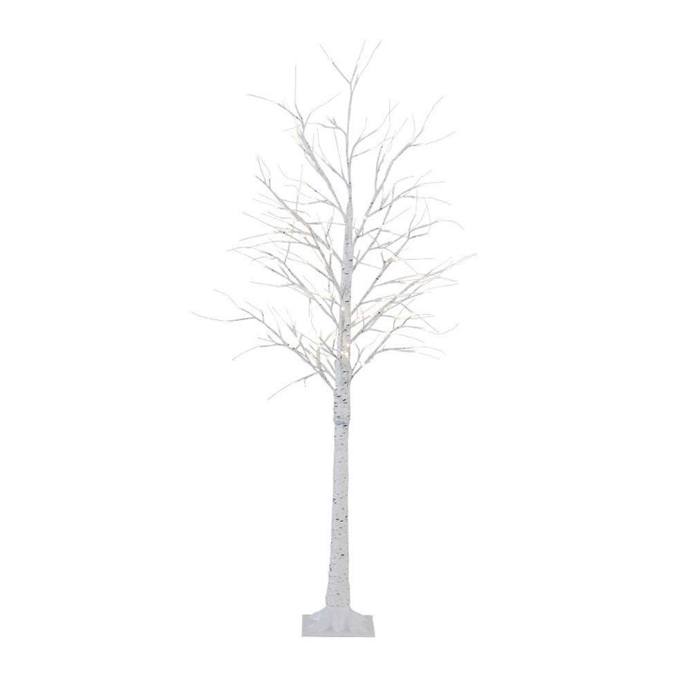 Modern White Birch Tree Floor Lamp - Romantic Decorative Lighting for Living Room, Bedroom & Bedside (Size S) | Perfect for Cozy Reading Nook, Nightstand Illumination & Home Decor Ambiance