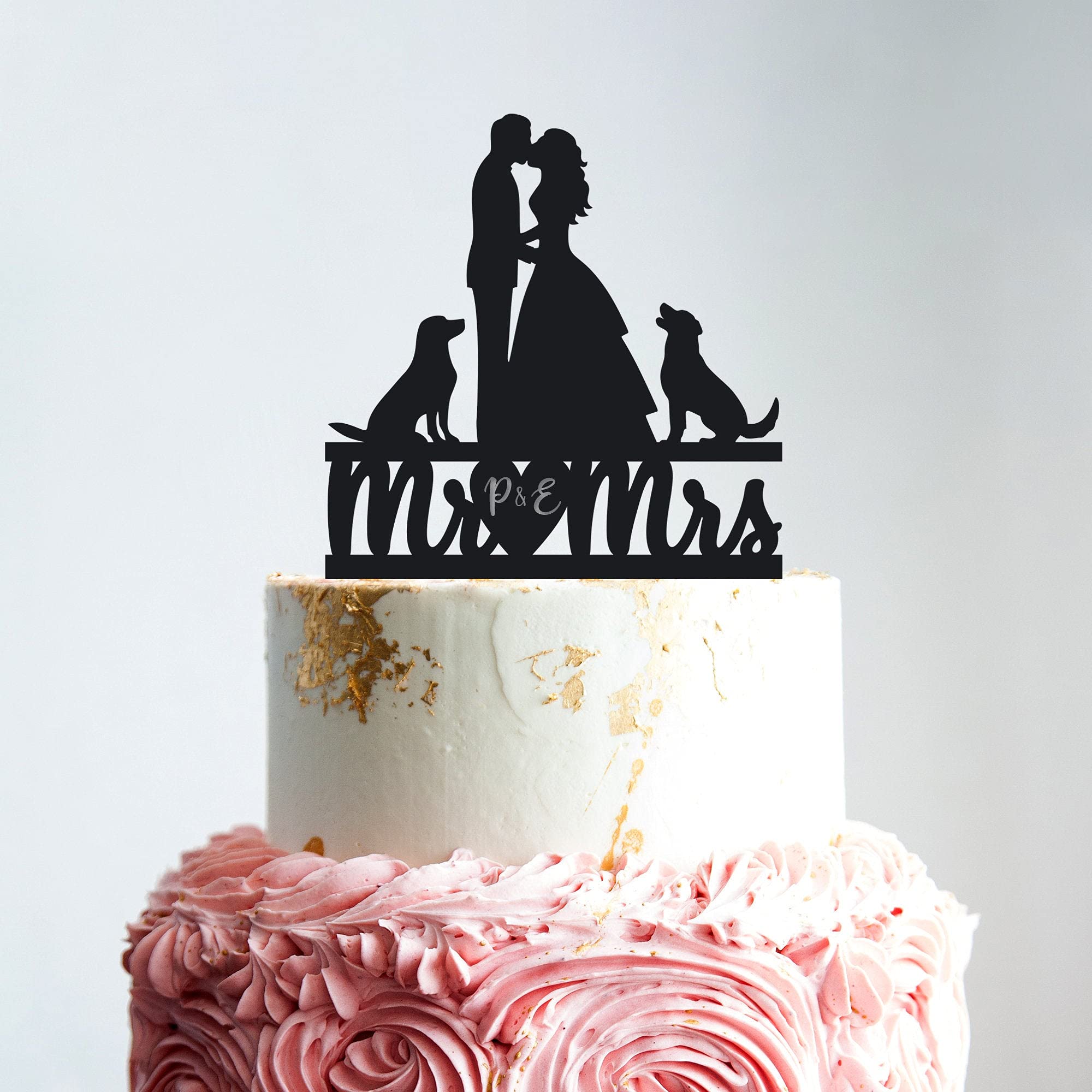 Custom Golden Retriever Wedding Cake Topper - Personalized Dog Cake Decor for Wedding, Anniversary & Special Occasions - Perfect for Dog Lovers & Pet-Themed Celebrations