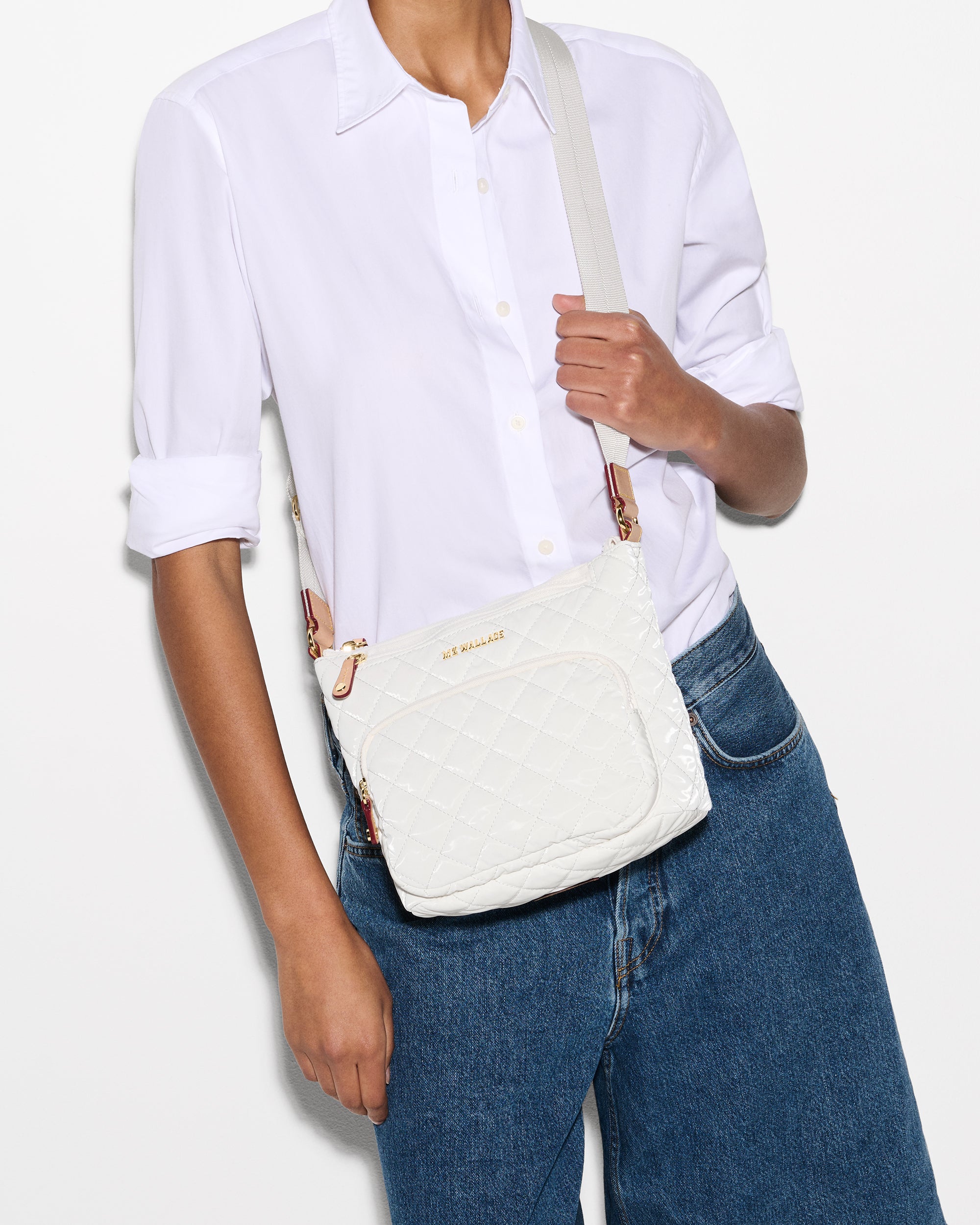 MZ Wallace Metro Scout Deluxe Crossbody Bag for Women - Stylish & Lightweight Leather Tote with Adjustable Strap - Perfect for Work, Travel & Everyday Use