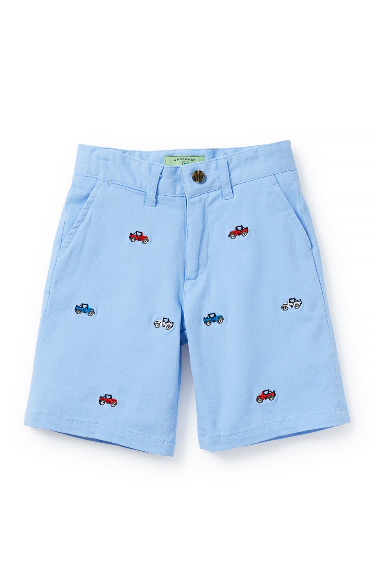 Jetties Stretch Twill Liberty Shorts with Jeeps Print - Comfortable Casual Wear for Outdoor Adventures and Jeep Enthusiasts