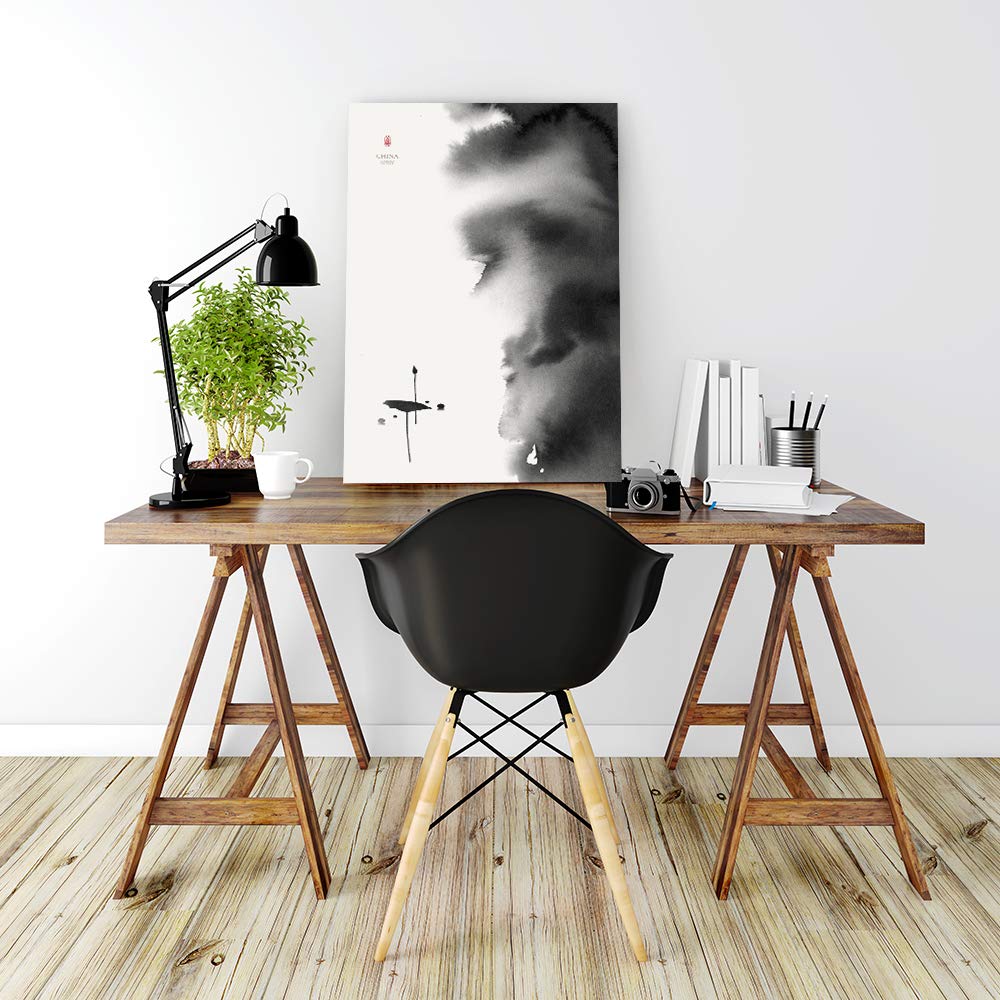 Wall26 Canvas Wall Art - Ink and Wash Painting Home Decor for Bedroom, Living Room, Office - 16x24 Inches Framed Canvas Prints