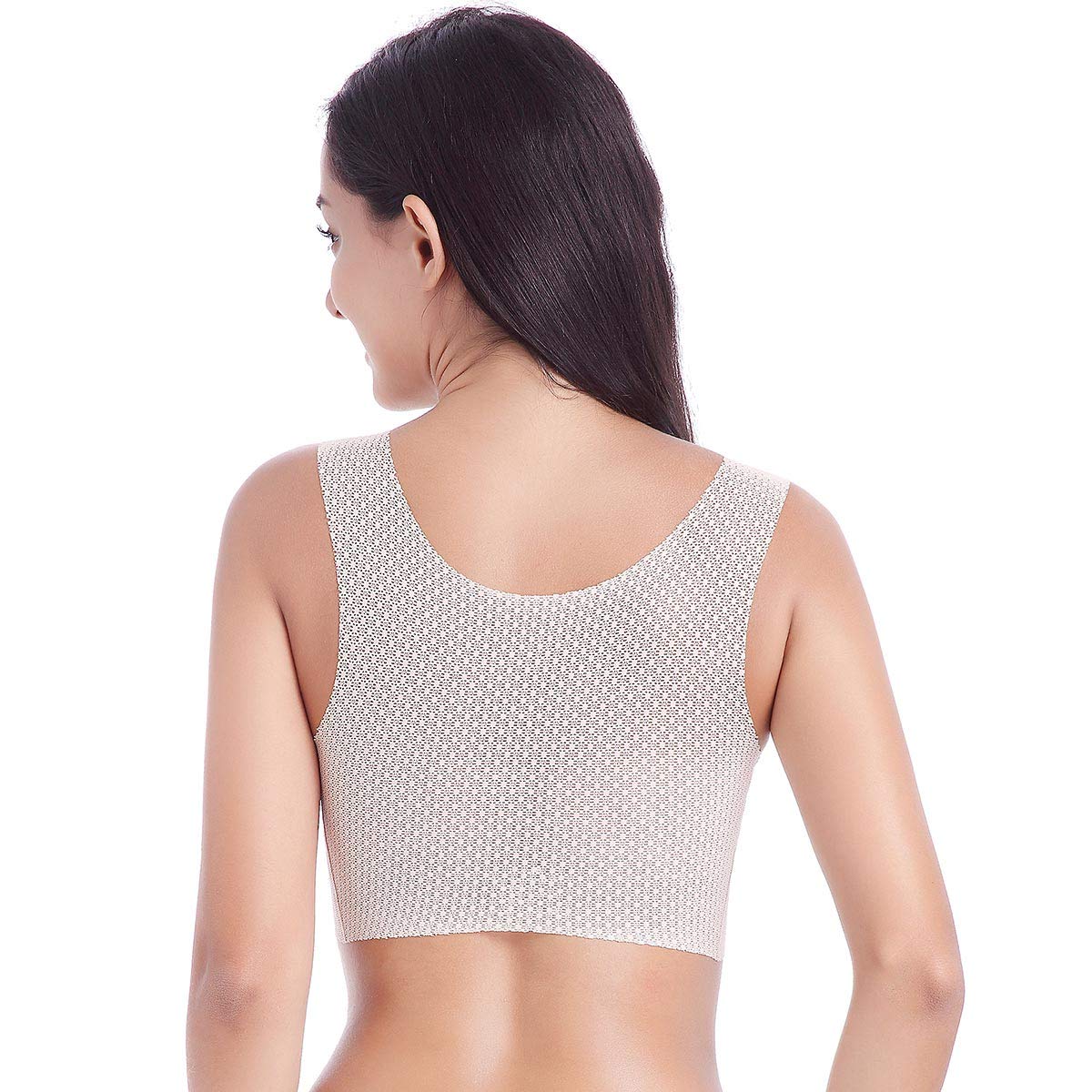 FEOYA Women’s Plus Size Sleep Bra - Wireless Stretch Bralette for Sports & Comfort - Perfect for Yoga, Lounging & Nighttime Wear