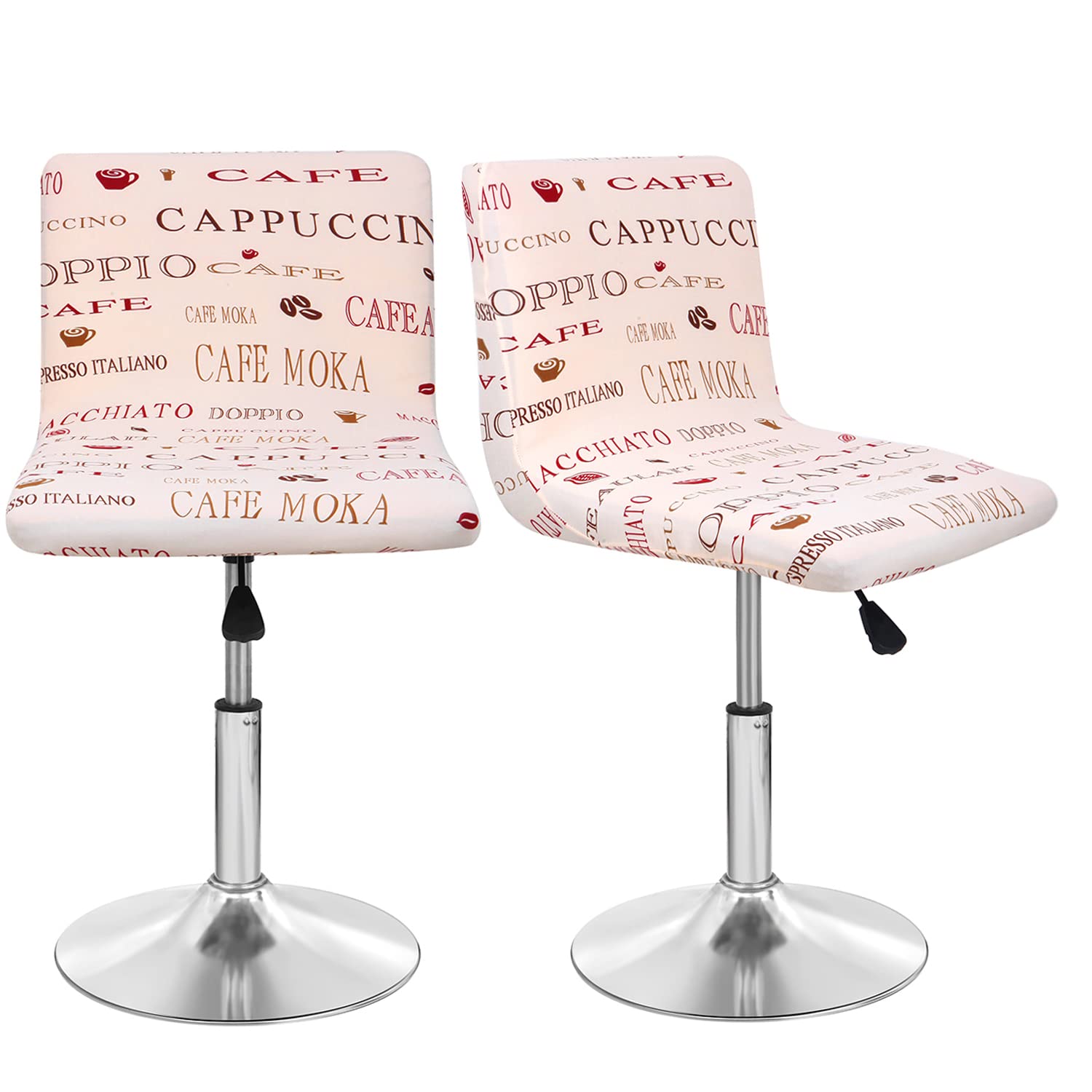 Deisy Dee Bar Stool Covers Pack of 2 - Dining Chair Slipcovers for Home Decor