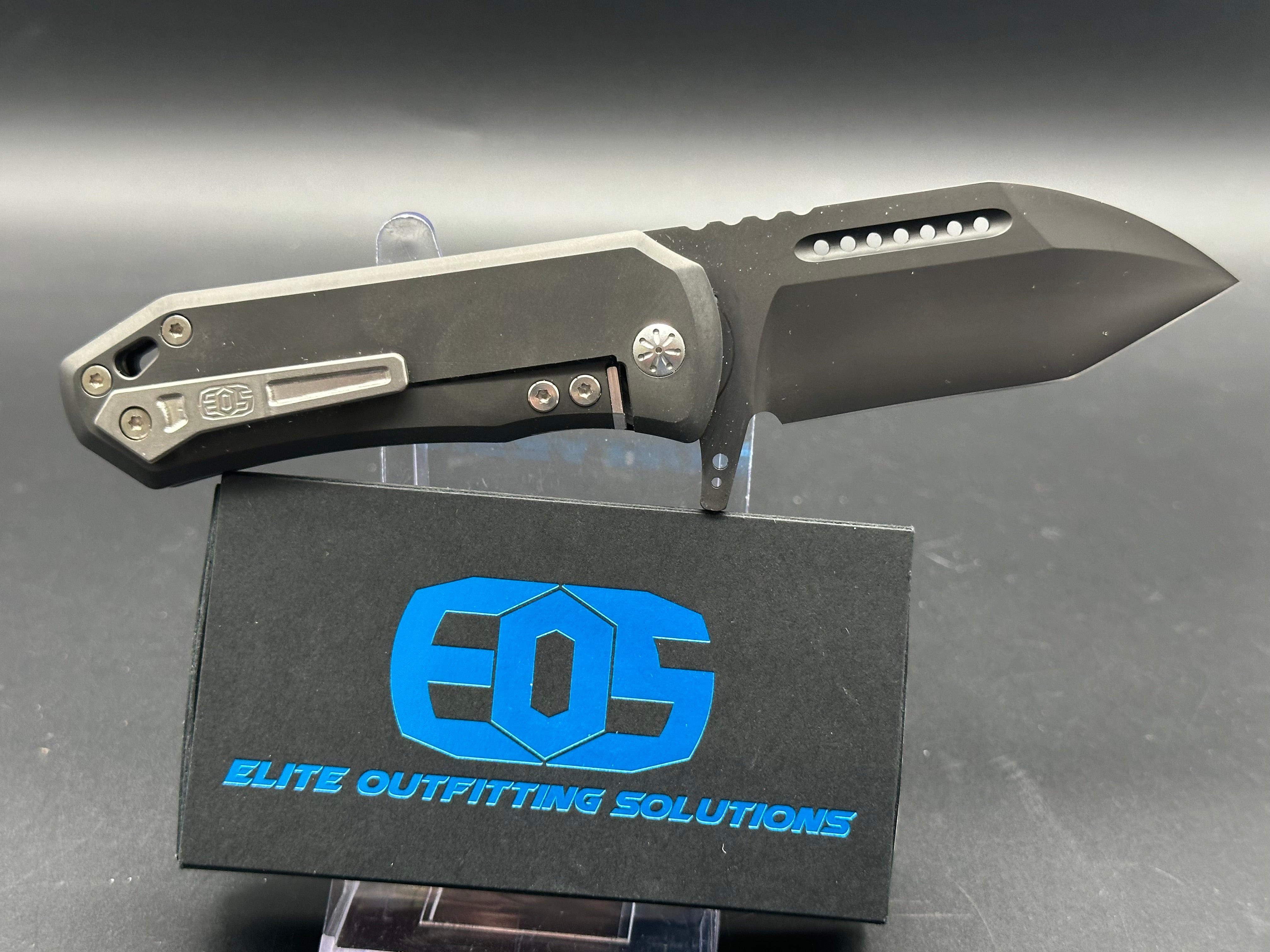 EOS Orca S Frame Lock Knife - Black Titanium Folding Pocket Knife (3-Pack) - Perfect for Camping, Hiking & Everyday Carry (EDC)