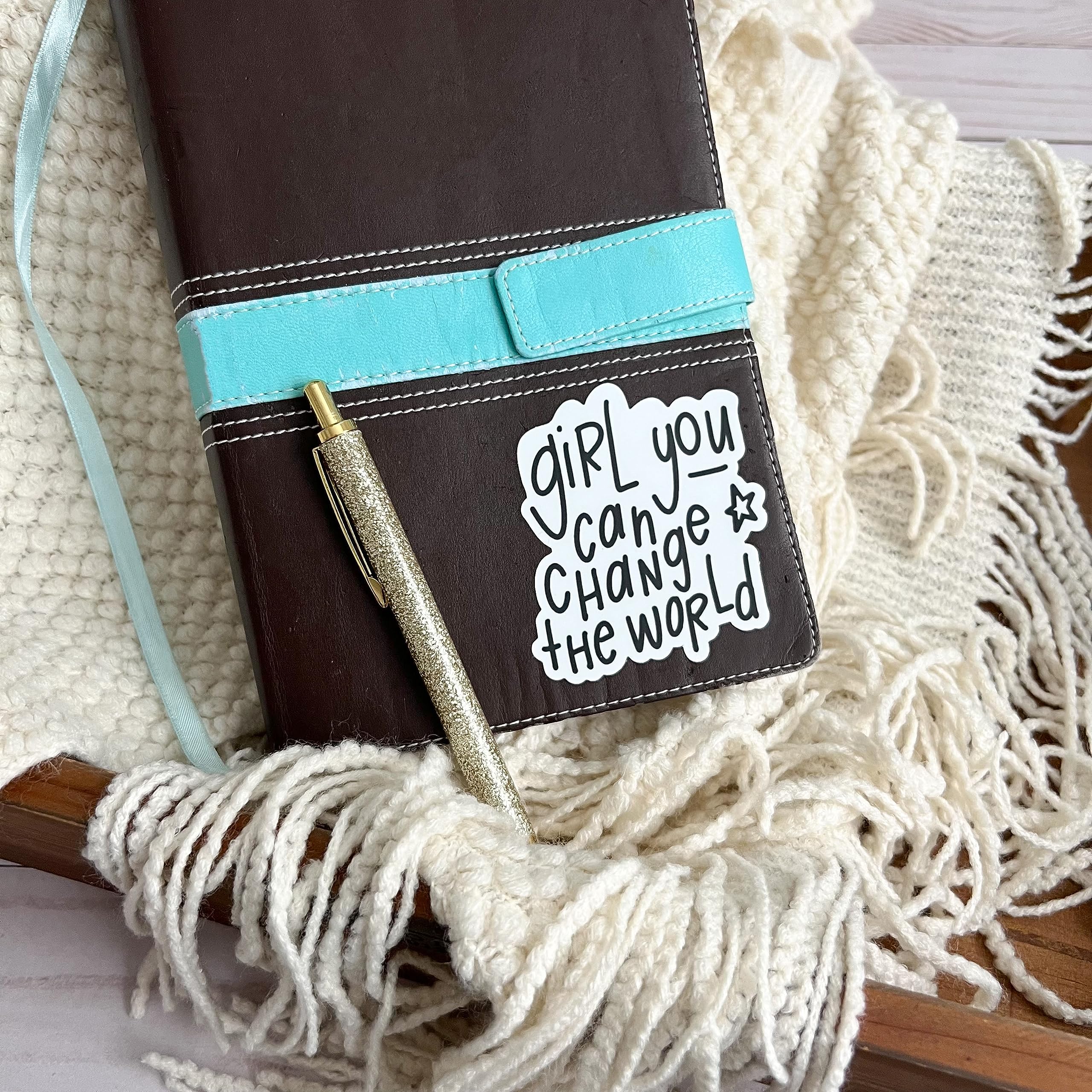 Empowering Mental Health Stickers for Girls - Change the World