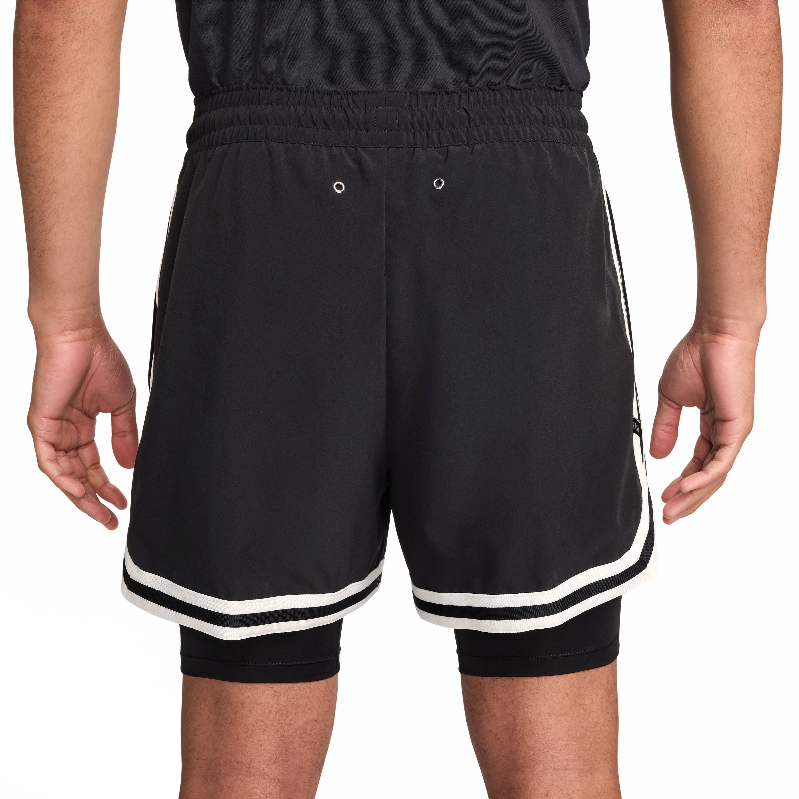Kevin Durant 4 DNA 2-in-1 Basketball Shorts - Men's Performance Hybrid Shorts for Training & Games - Moisture-Wicking & Breathable Fabric - Perfect for Gym, Running, and Casual Wear