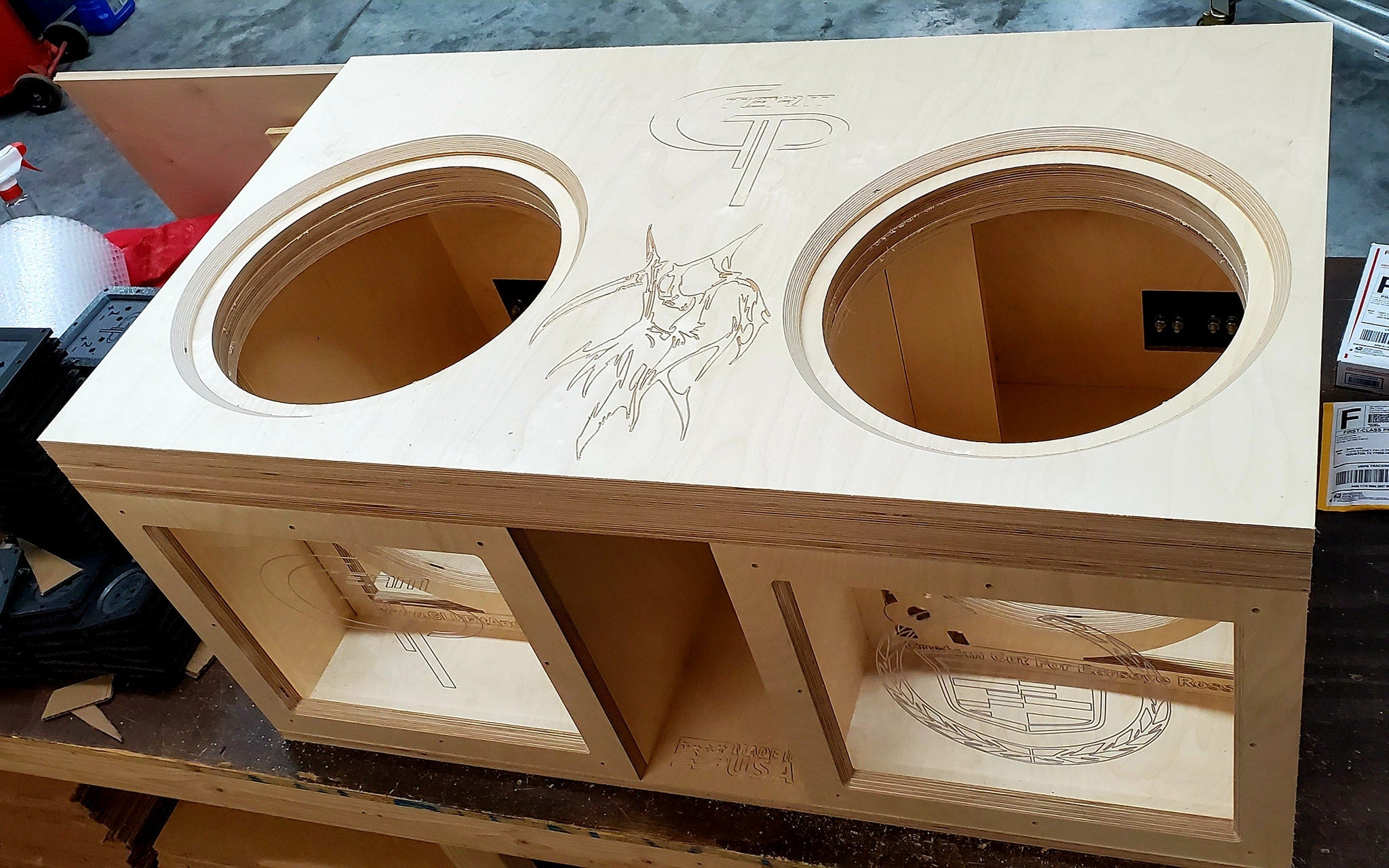 GP ELITE Single 10 Compact Glue & Screw Subwoofer Enclosure - Perfect for Car Audio, Home Theater, and Bass Enhancement Systems