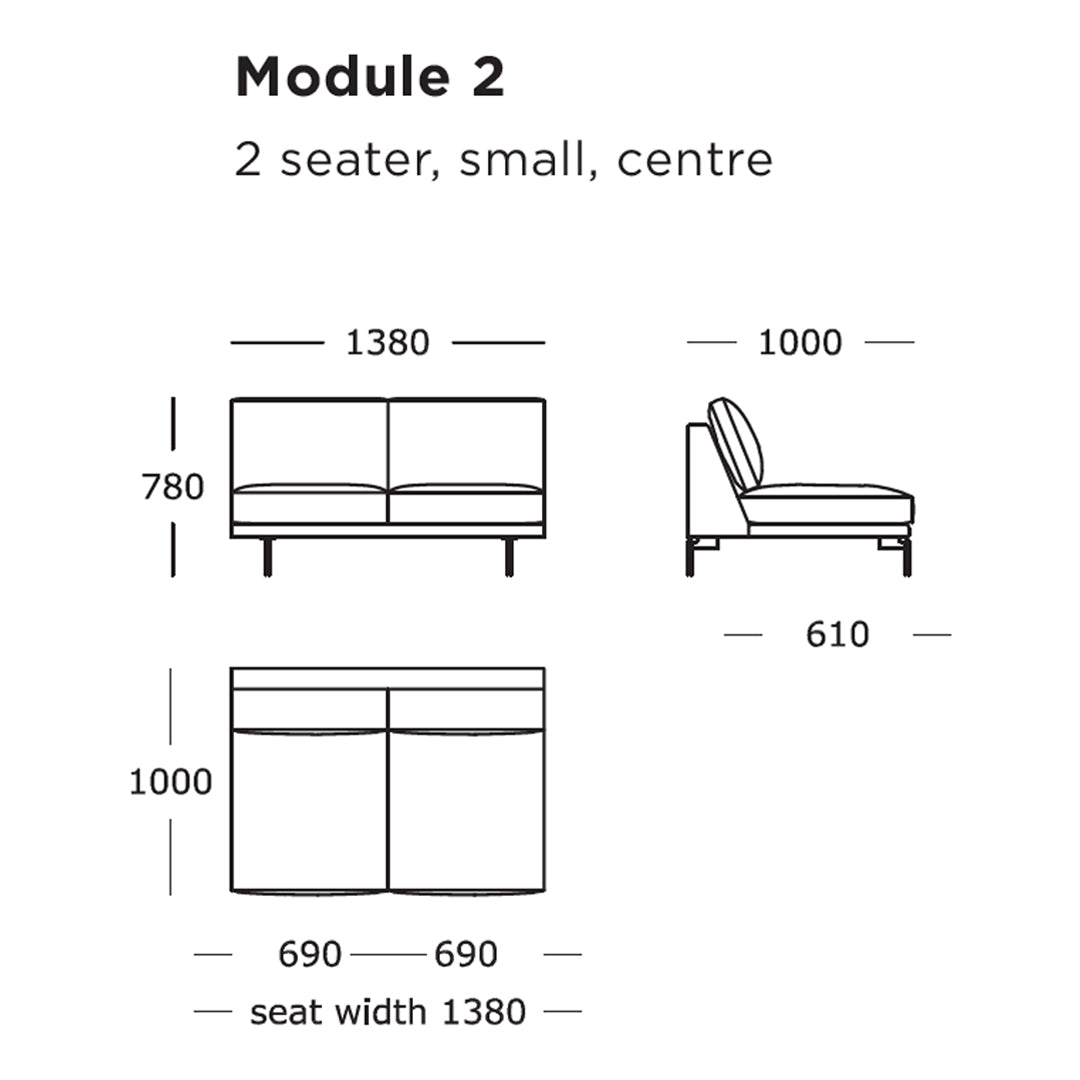Modular Sofa Set - Edge V1 with 8 Configurable Sections for Modern Living Room & Office Spaces