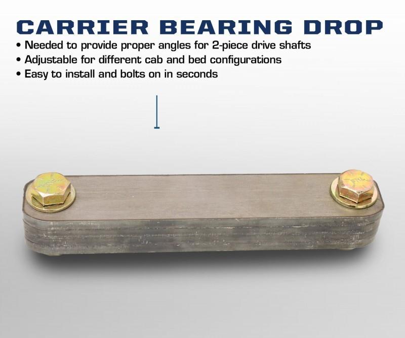 2005-2024 Ford F250 F350 Carrier Bearing Drop Kit - Heavy Duty Driveshaft Support for Off-Roading & Towing Applications