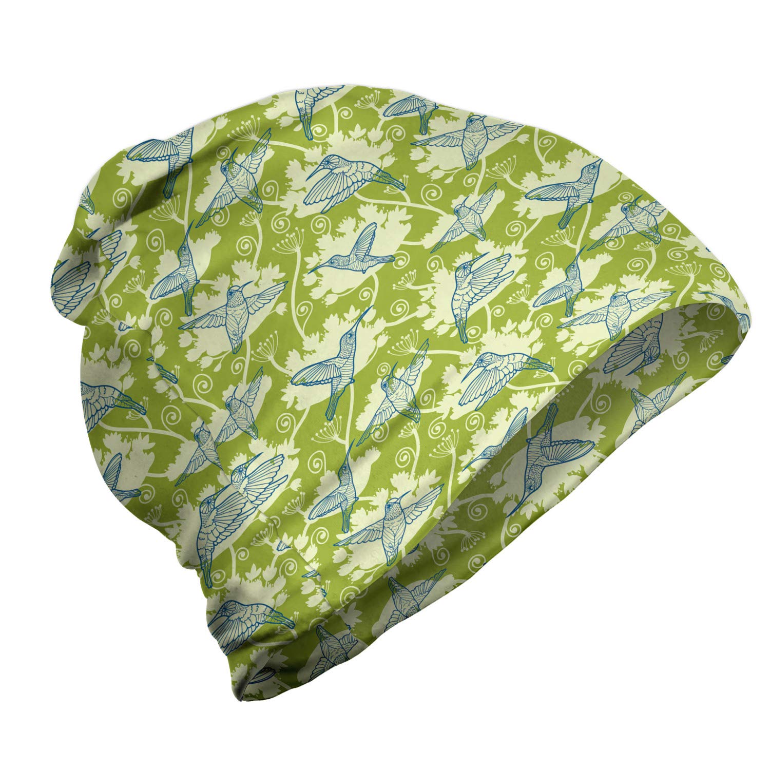 Ambesonne Unisex Beanie - Garden Hummingbird Design - Warm Winter Hat for Men & Women - Perfect for Hiking, Outdoor Activities & Cold Weather