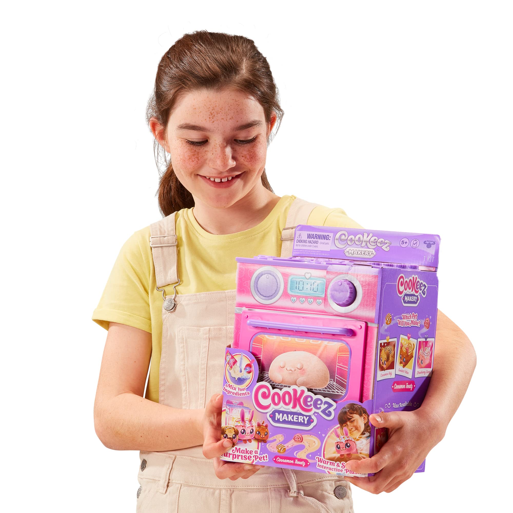 Cinnamon Treatz Oven - Mix & Bake Scented Plush Toy, Interactive DIY Stuffed Animal Kit for Kids | Fun Baking Pretend Play, Gift for Boys & Girls | Create Warm Cinnamon-Scented Friends at Home