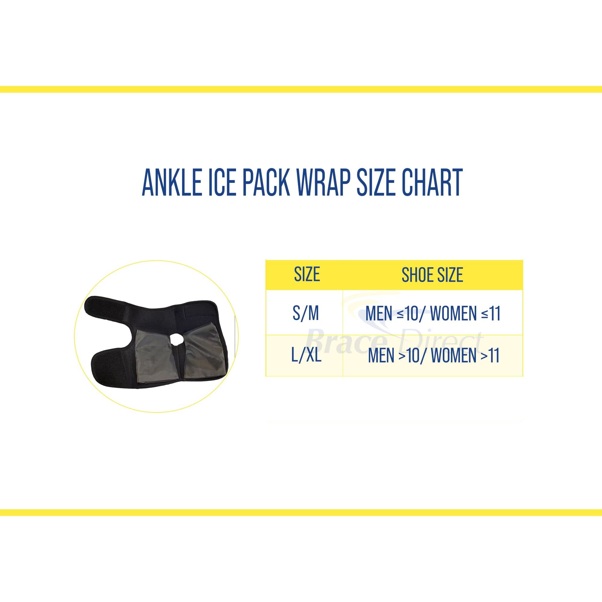 Brace Direct Full Shell Walking Boot for Ankle Support & Recovery + Foot & Ankle Ice Wrap – Ideal for Sprains, Fractures & Post-Surgery Rehabilitation