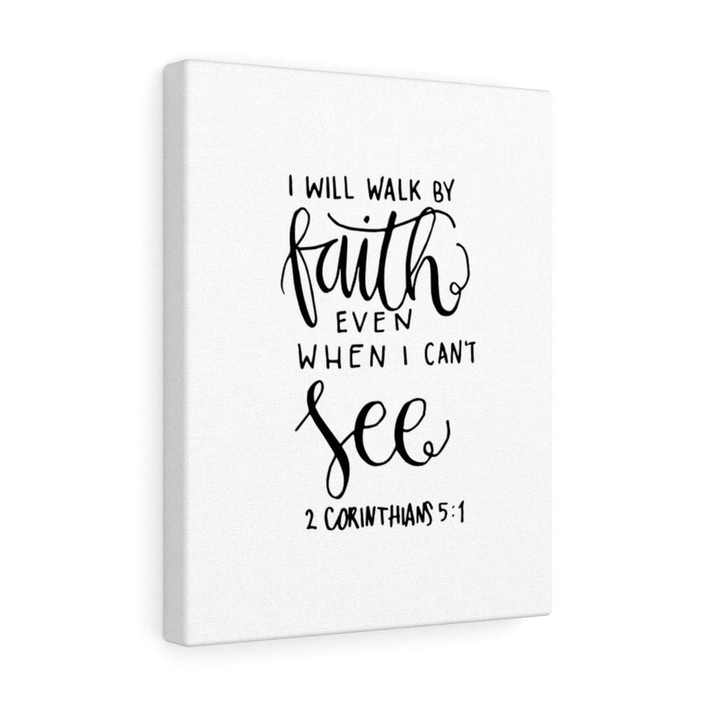Christian Wall Art with Bible Verse - 2 Corinthians 5:1 Scripture Print, Ready to Hang Home Decor for Living Room, Bedroom & Church