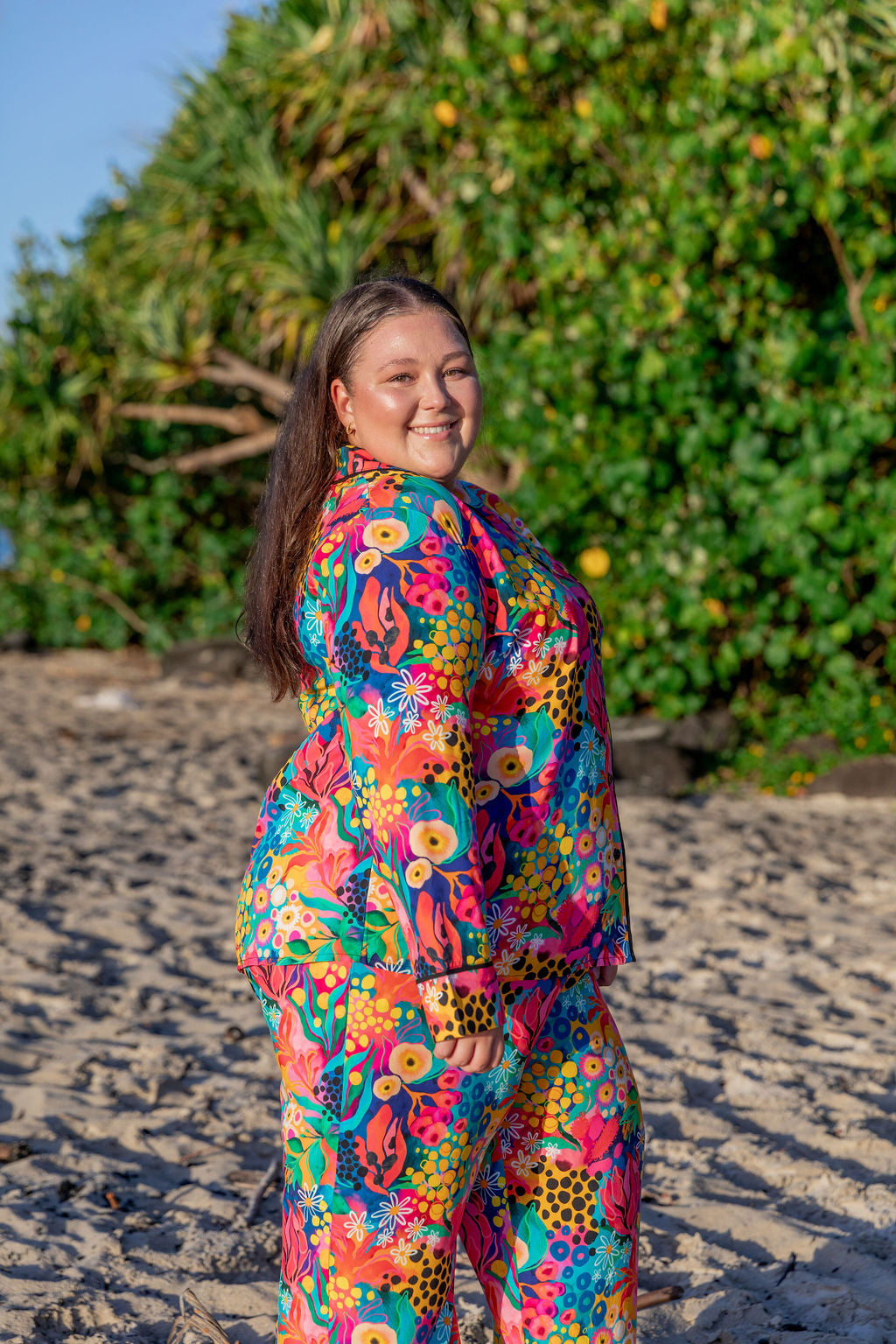 Kasey Rainbow Sundown LS Shirt & Pant Sleepwear Set - Cozy Matching Pajamas for Women | Perfect for Lounging, Sleepovers & Relaxing at Home