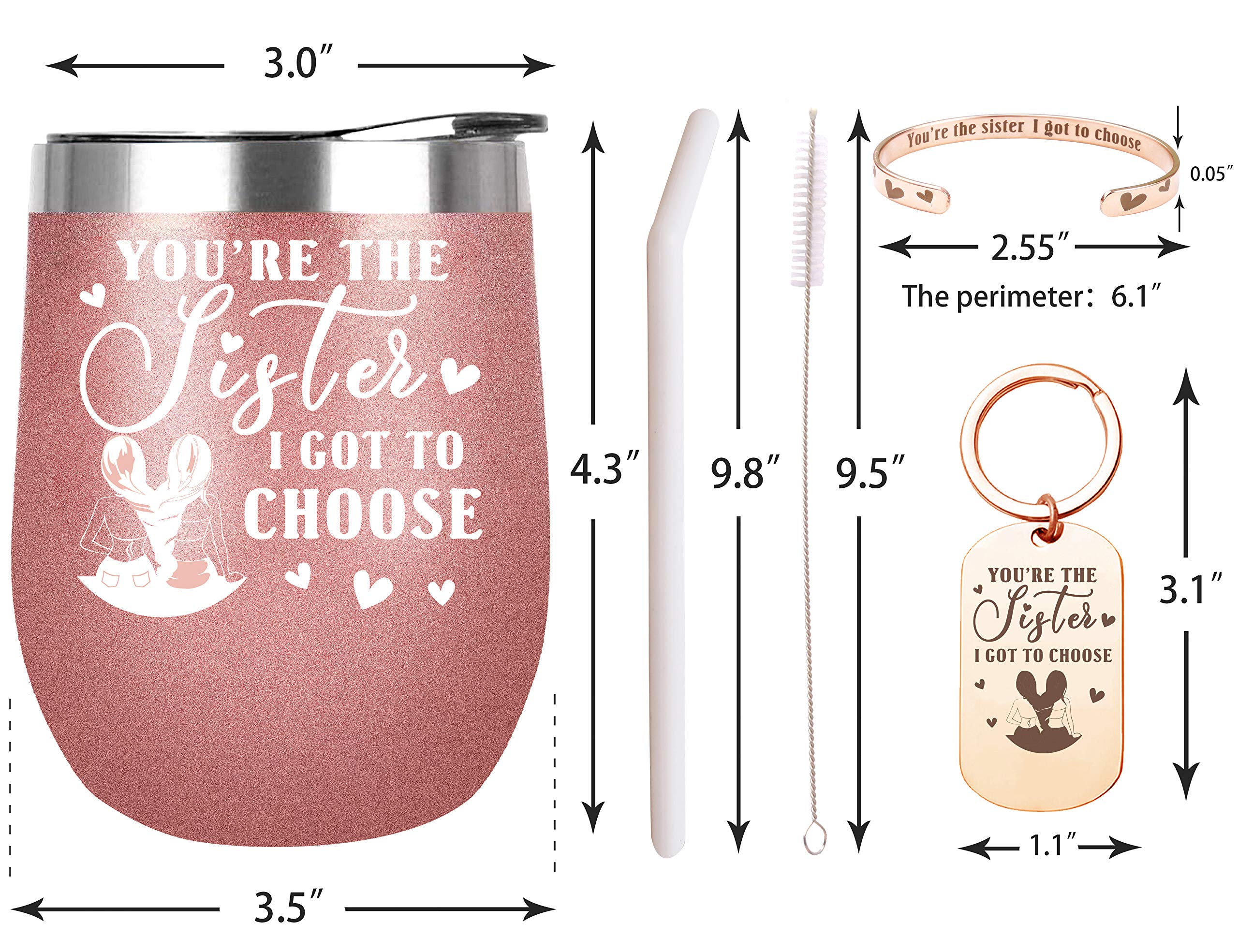 You're the Sister I Got to Choose - Best Friend Tumbler | Insulated Stainless Steel Travel Mug for Women | Thoughtful Friendship & Birthday Gift for Her | Perfect for Coffee, Tea & Office Use