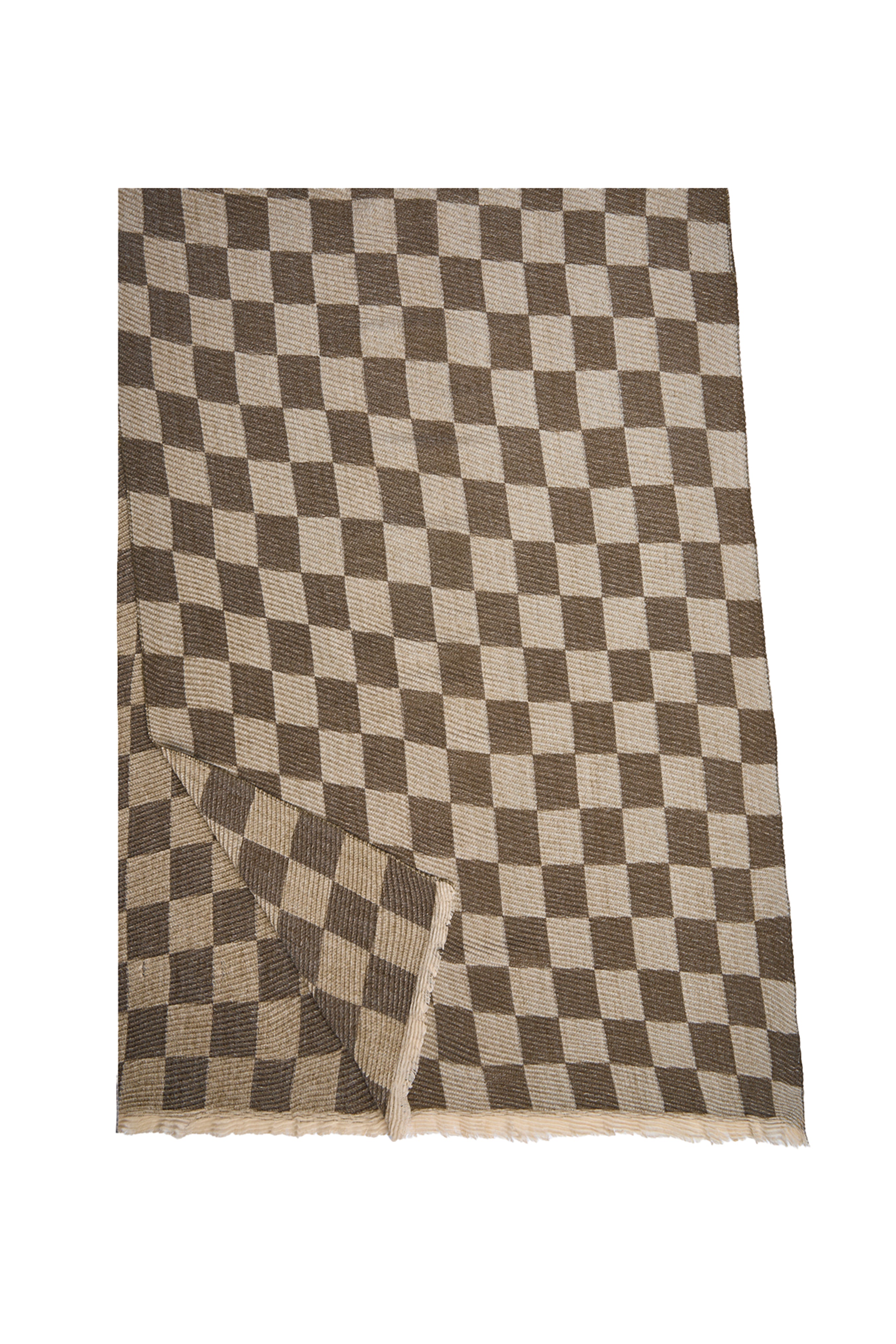 Crinkled Checkered Scarf - Soft Plaid Fashion Scarf for Women & Men - Perfect for Fall, Winter & Holiday Outfits