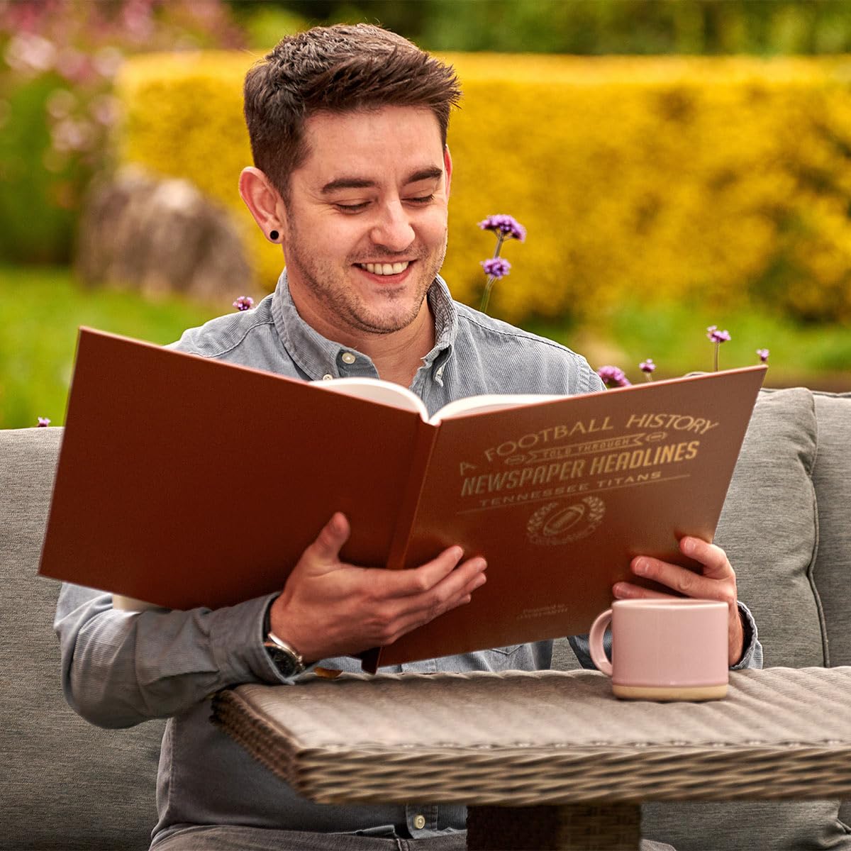 Personalized Football History Book - Custom Gold Foil Embossed Name - Unique Sports Fan Gift Idea - NFL Memorabilia with Newspaper Archive Coverage - Perfect for Father's Day, Birthday & Anniversary Gifts for Football Lovers