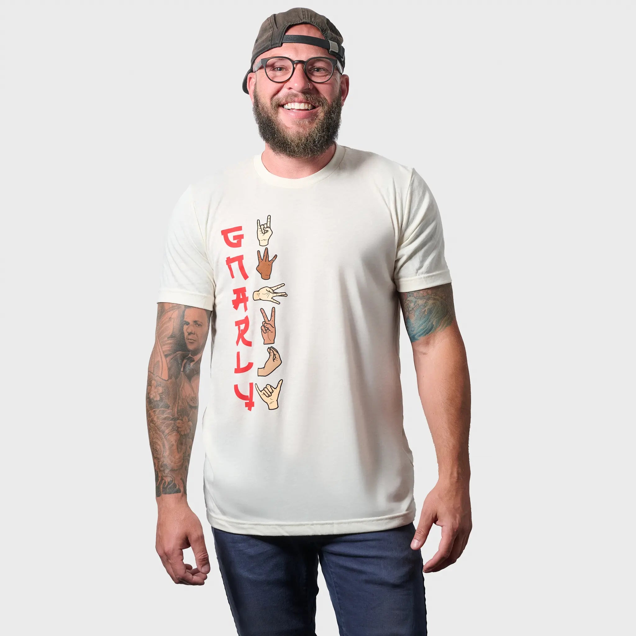 Gnar Hands Shirt - Trendy Graphic Tee for Men & Women - Perfect for Skateboarding, Concerts & Streetwear Fashion