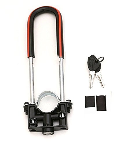 Motoway Bike Front Wheel Lock - Heavy Duty Shocker Lock for Bajaj Discover 125 DTS-I Motorcycle - Secure Your Bike from Theft at Home, Parking & Outdoor Adventures