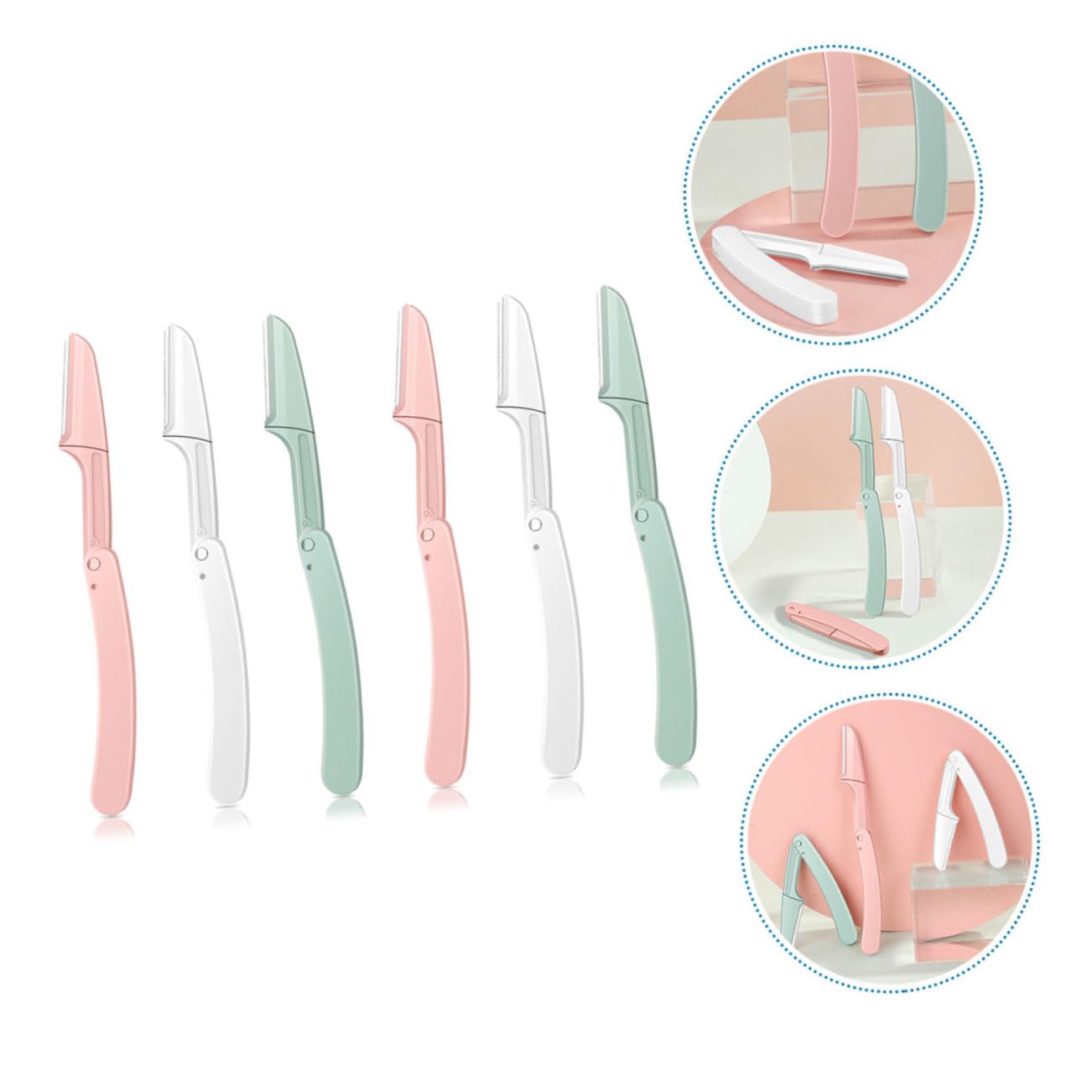 FOMIYES 12-Piece Eyebrow Trimmer & Waxing Kit - Foldable Eyebrow Plucker, Cuticle Razor, Hair Removal Spray, Tweezers & Scissors for Women | Perfect for Eyebrow Shaping, Facial Hair Removal & At-Home Grooming