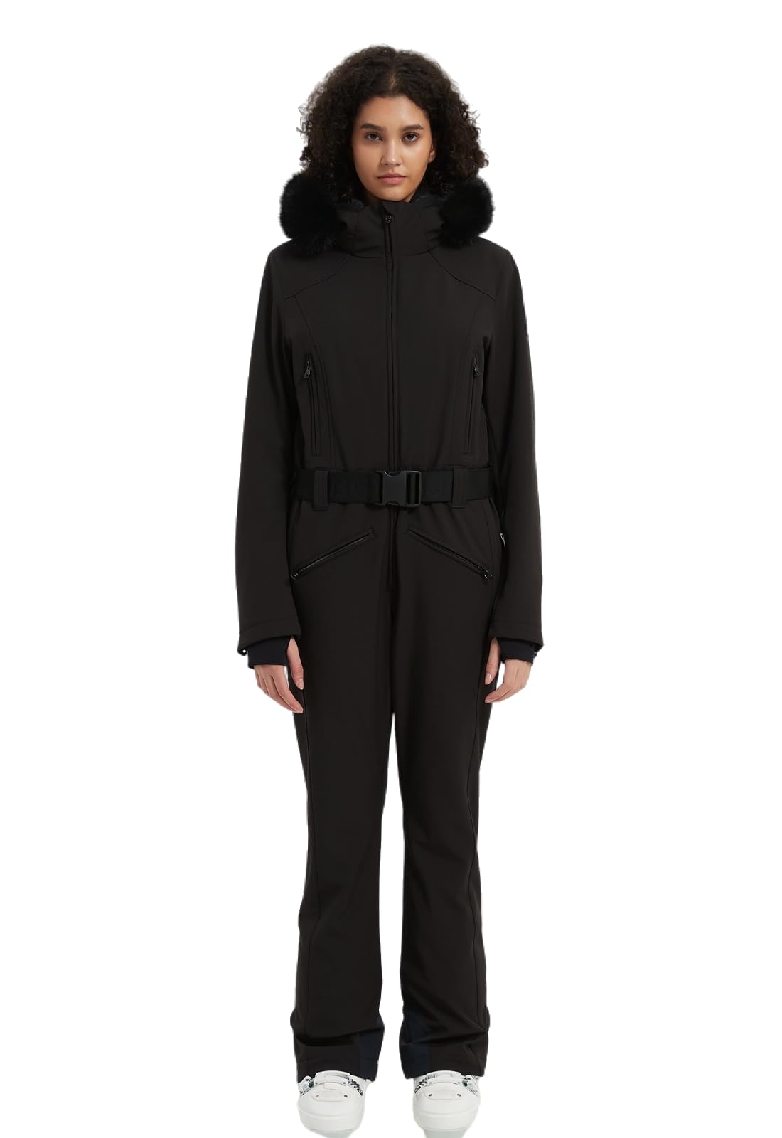 BGX Bluemagic Women's Insulated Waterproof Snowsuit - One Piece Ski Jumpsuit for Snowboarding & Winter Sports - Windproof Thermal Snowboard Suit with Slim Fit Design - Perfect for Skiing, Snowboarding & Cold Weather Outdoor Activities